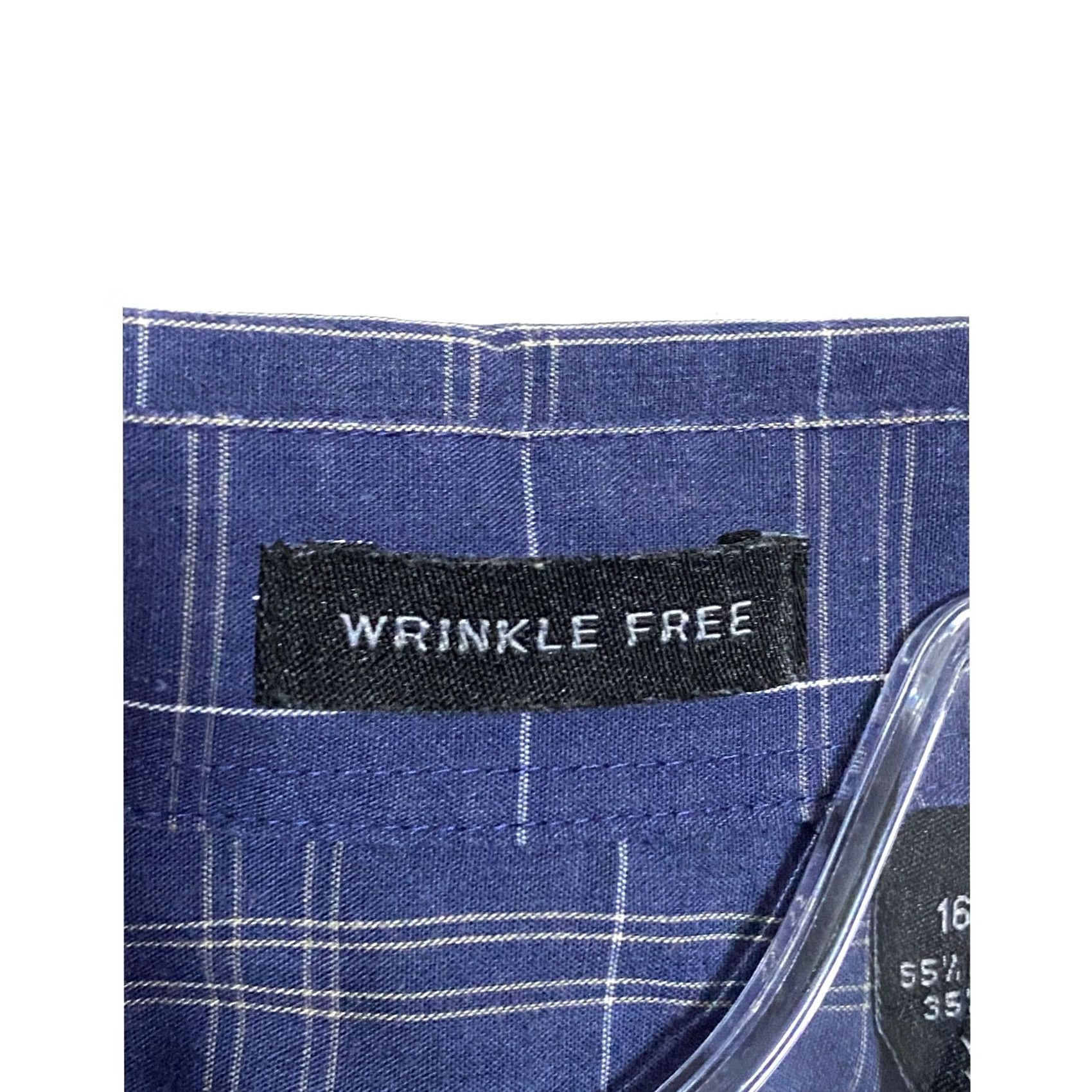 Van Heusen VINTAGE Van Heusen Wrinkle Free Button Dress Shirt Mens L 16-16.5 Plaid Office Preppy Size 42R - 6 Thumbnail