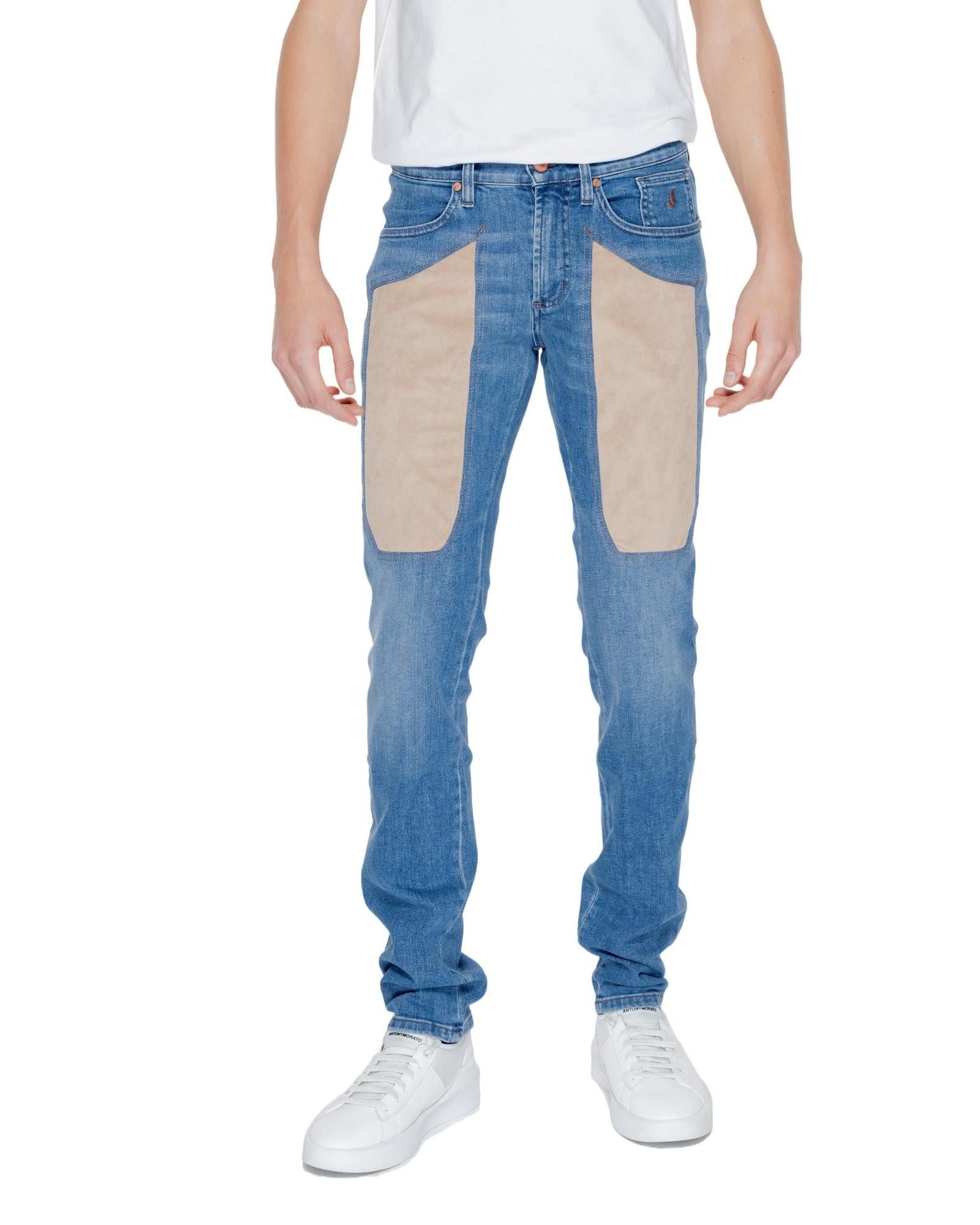 image of Jeckerson Plain Zip And Button Fastening Jeans in Blue, Men's (Size 31)