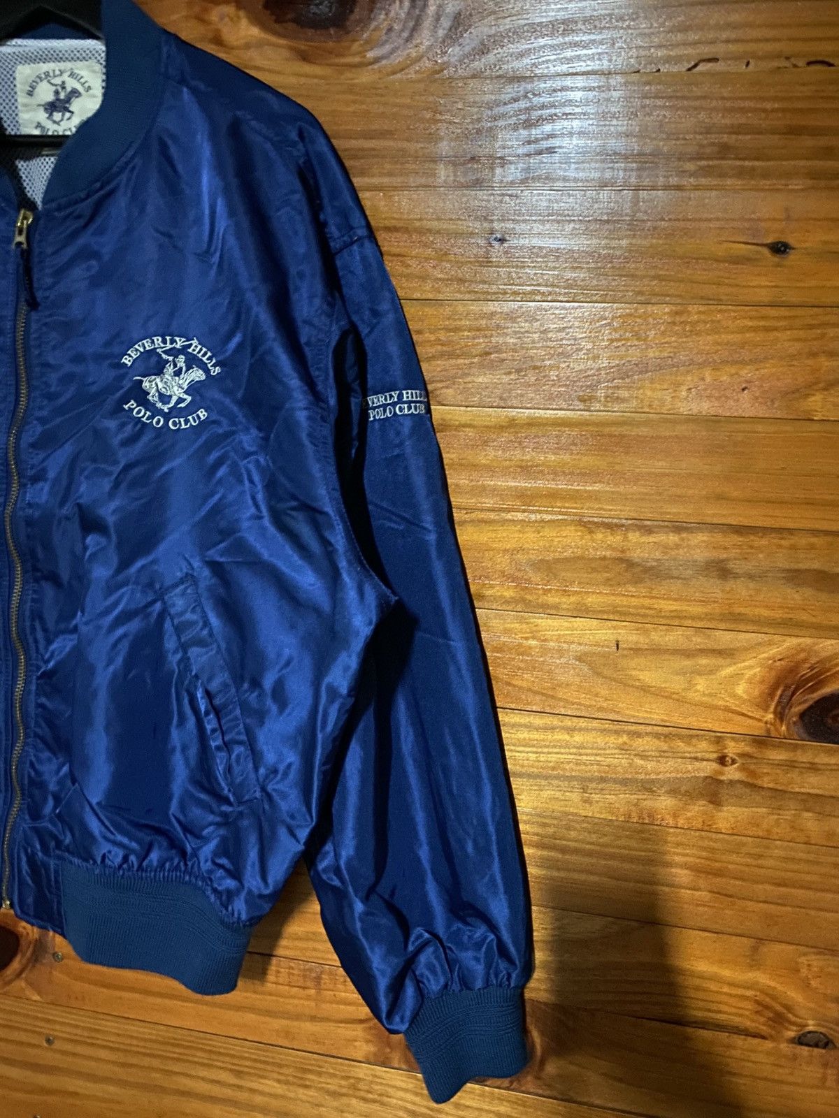 Beverly Hills Polo Club Vintage Beverly Hills Polo Club Satin Bomber Jacket – Navy Size US L / EU 52-54 / 3 - 7 Thumbnail