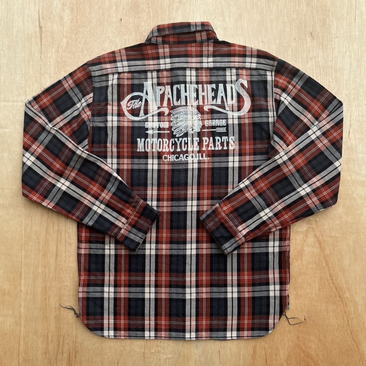 The Real McCoy's MIDCENTURY WILD HOT ROD SURFBEAT APACHE HEADS FLANNEL VTG Size US L / EU 52-54 / 3 - 1 Thumbnail