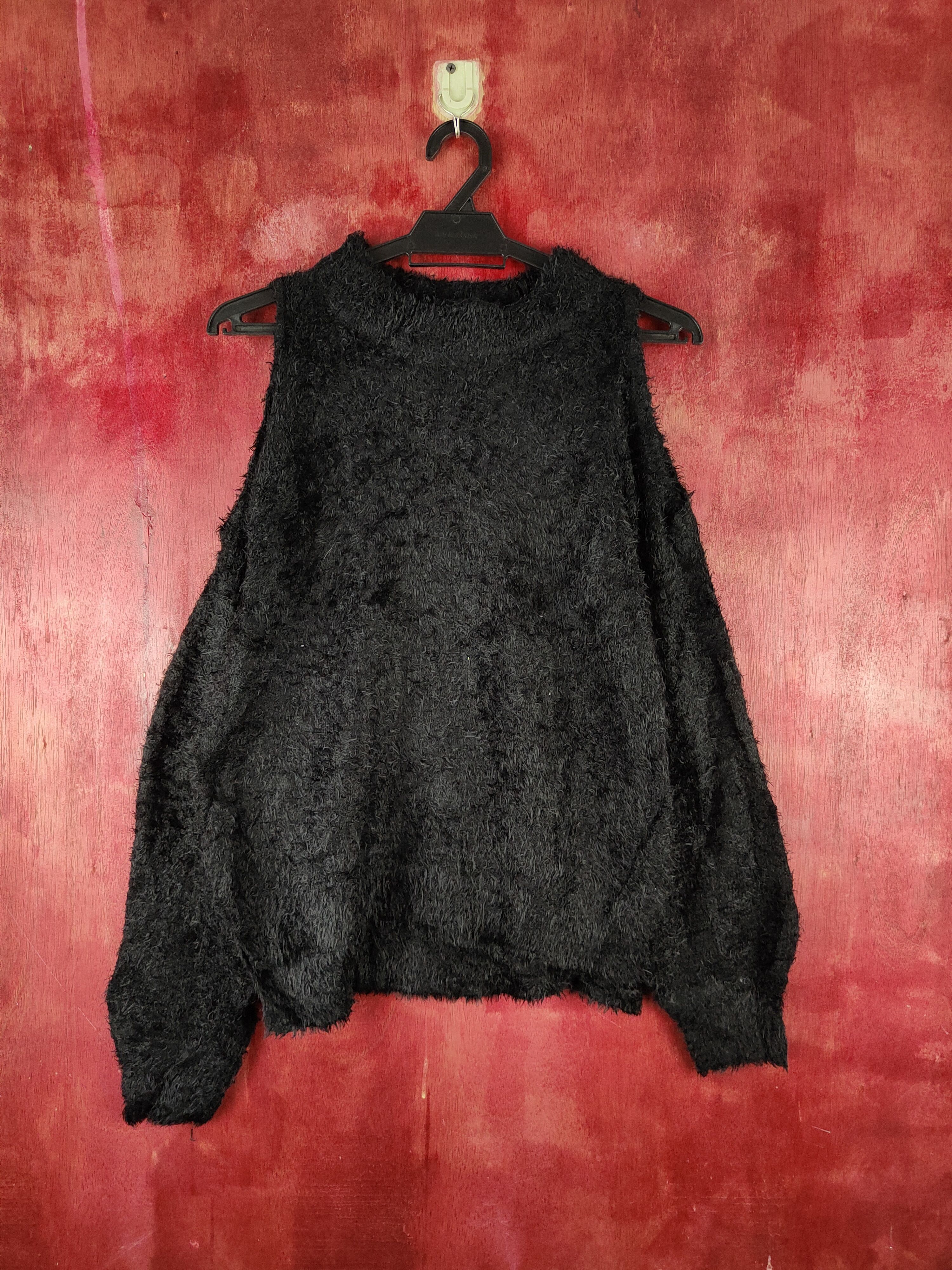 Japanese Brand × Vintage Spray Premium Black Fur Mohair Knitwear ❌ HOT STUFF Size M / US 6-8 / IT 42-44 - 1 Thumbnail