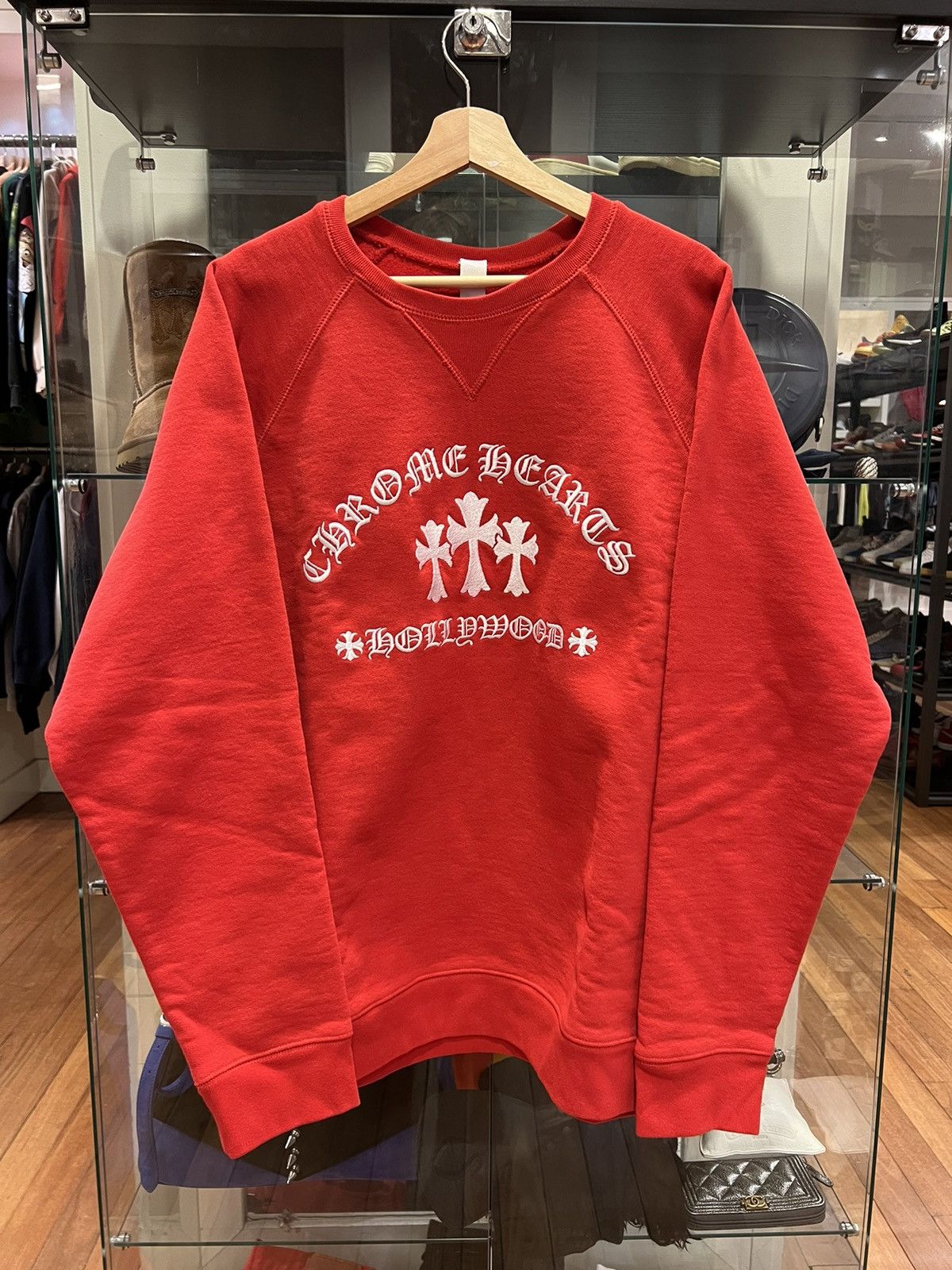 Chrome Hearts Red Hoodie | Chrome Red Fleece Hoodie