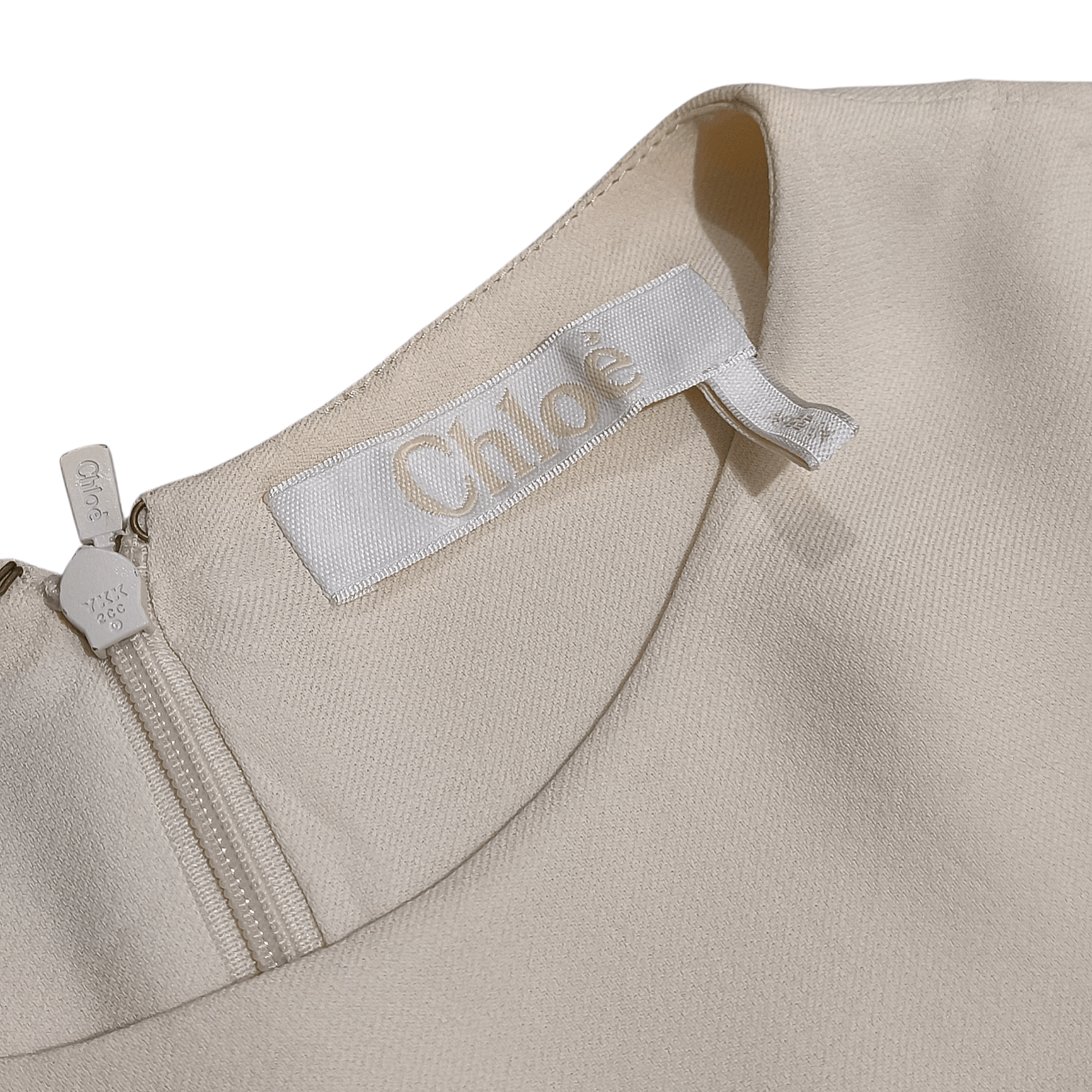 Chloe Chloé 18S Pleated Asymmetric Cady Mini Dress in Milk Size S / US 4 / IT 40 - 4 Thumbnail