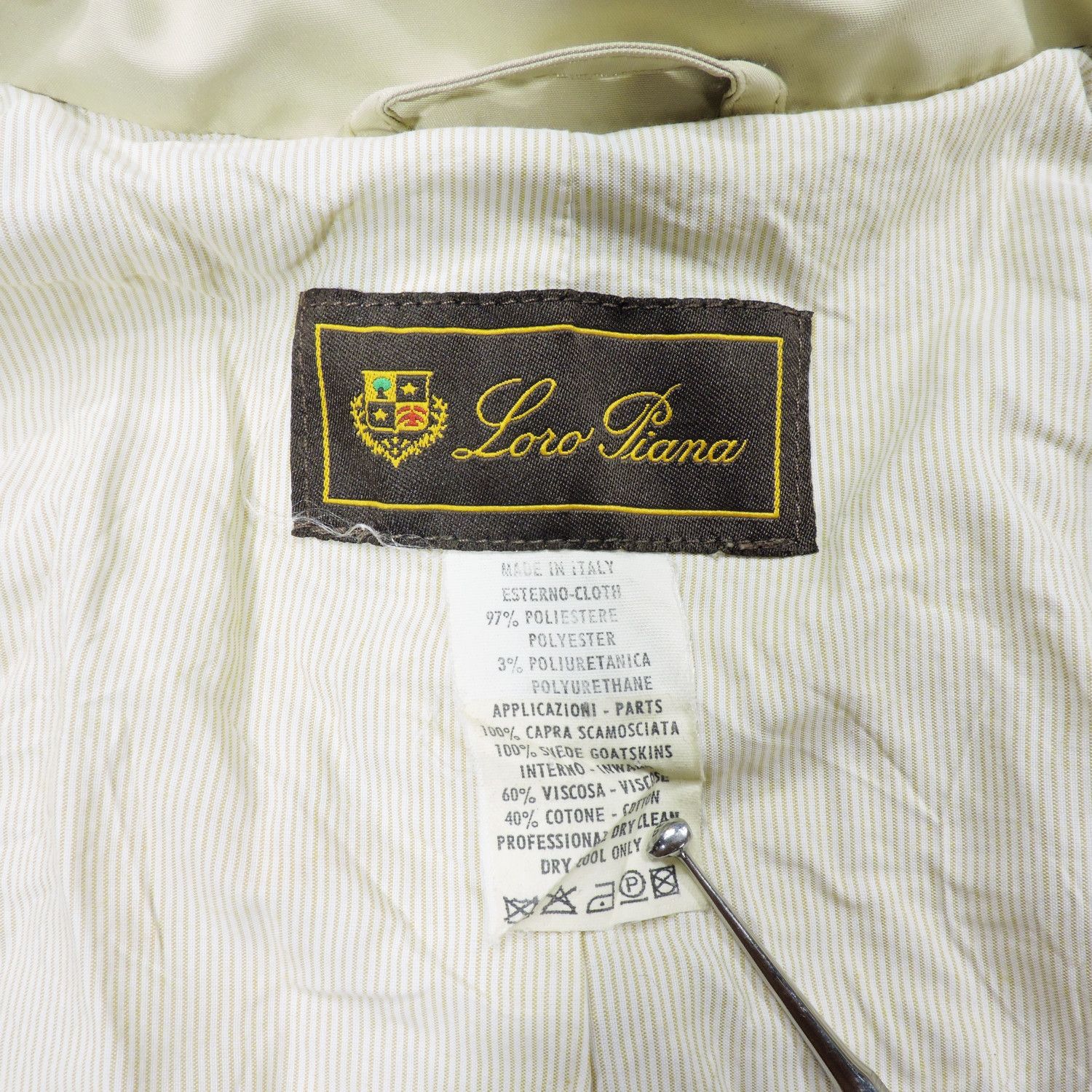 Loro Piana LORO PIANA SUEDE GOATSKINS LEATHER STRIPED JACKET Size S / US 4 / IT 40 - 4 Thumbnail