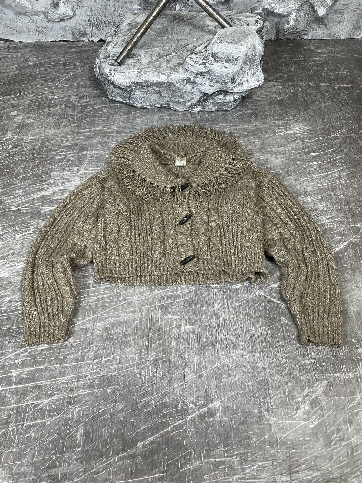 Junya Watanabe × Vintage Vintage 80s Knit Cropped Cardigan Kapital Japanese Style Size US M / EU 48-50 / 2 - 2 Thumbnail