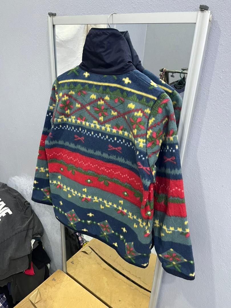 Japanese Brand Japanese Vintage Patterned Fleece Zip Up Jacket Size US S / EU 44-46 / 1 - 11 Thumbnail