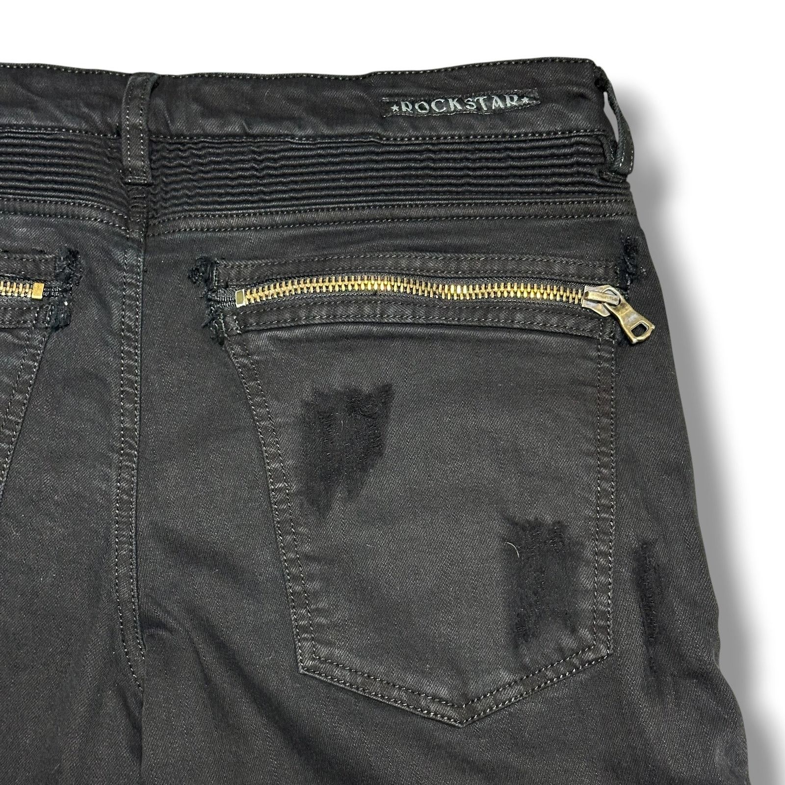 Rockstar Energy Rockstar Original Sushi Black Moto Biker Jeans Studded Punk Size US 32 / EU 48 - 10 Thumbnail
