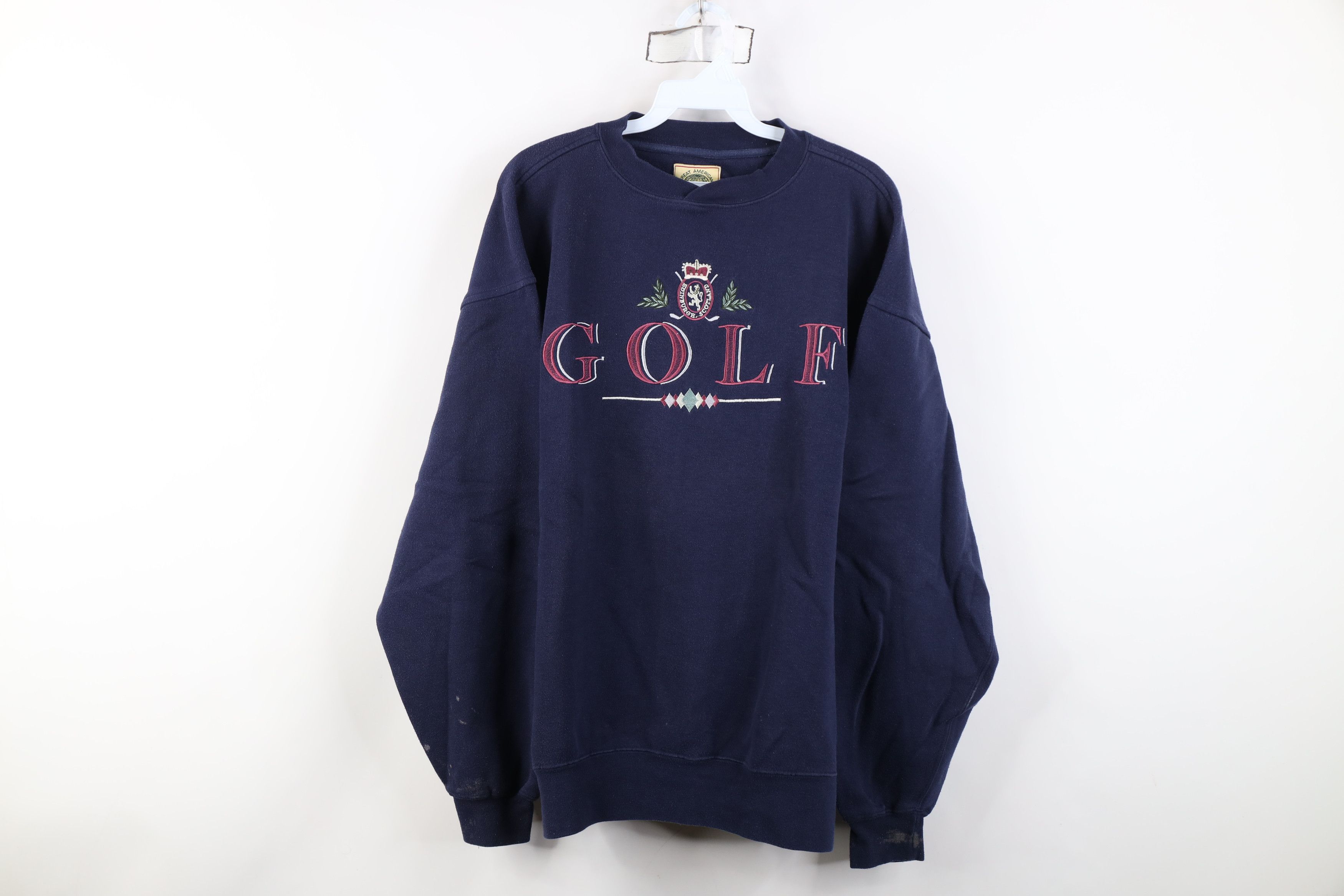 Vintage Vintage 90s Streetwear Spell Out Golf Crewneck Sweatshirt Size US L / EU 52-54 / 3 - 1 Thumbnail