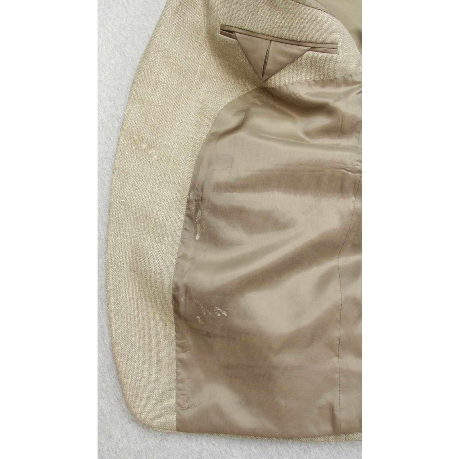 Lauren Ralph Lauren Lauren Ralph Lauren Blazer Mens 42R Beige Hopsack Size 42R - 6 Thumbnail