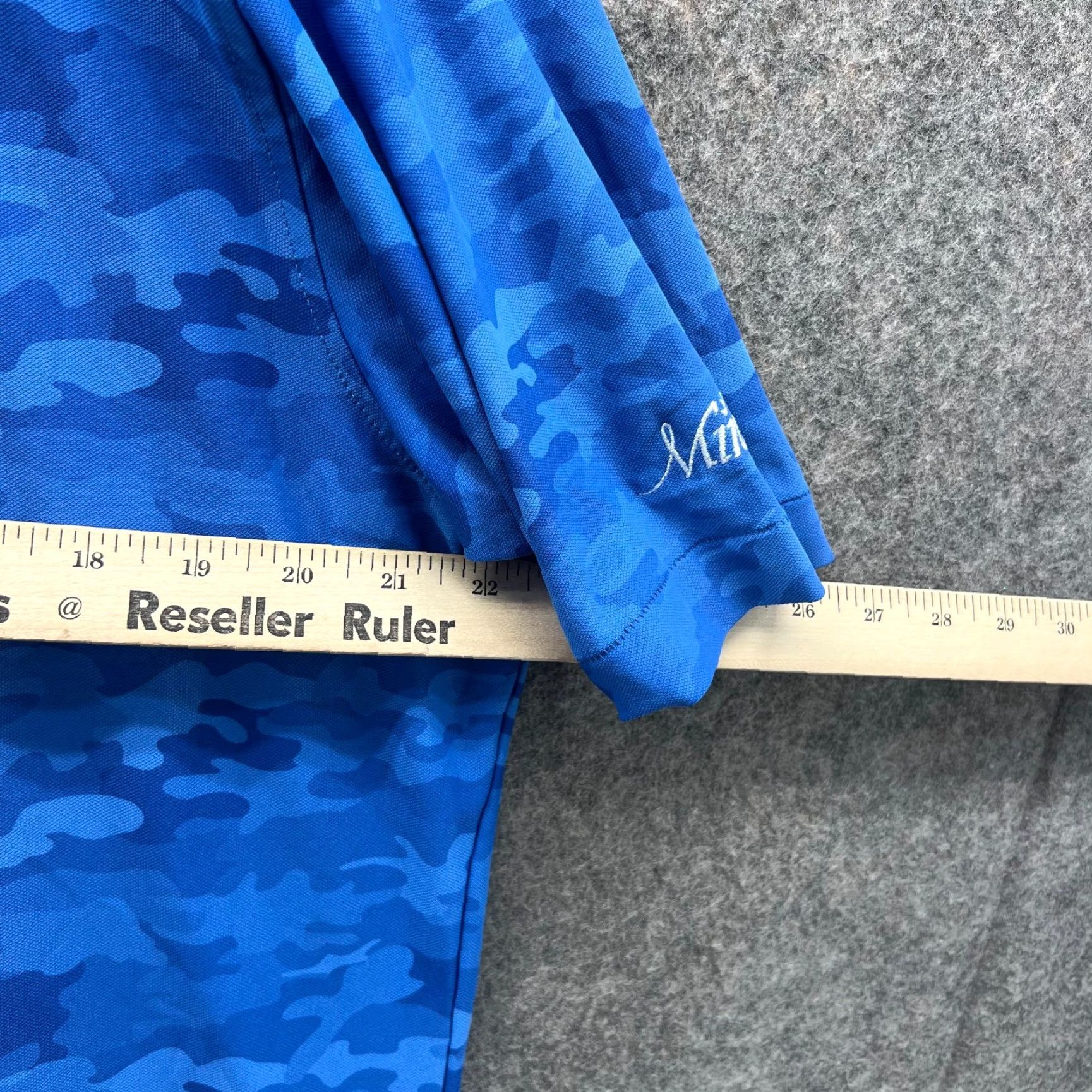 Peter Millar Peter Millar Polo Shirt Mens Large Blue Camouflage Summer Comfort Golf Mirasol Size US L / EU 52-54 / 3 - 5 Thumbnail
