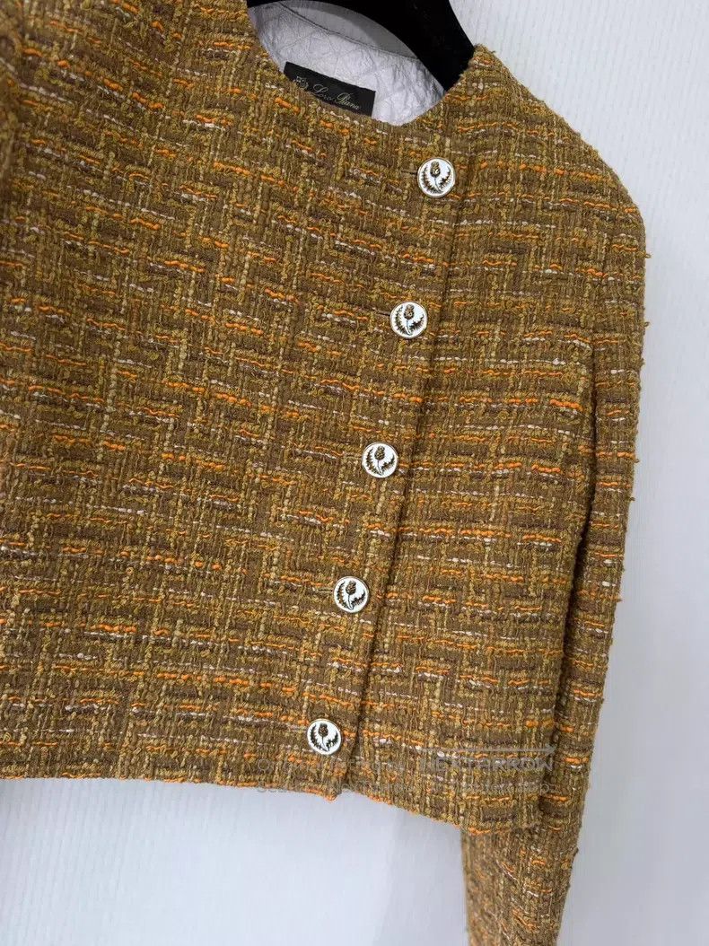 Loro Piana Loro Piana 25FW Golden Coarse Knit Wheat Ear Buttoned Jack Size XS / US 0-2 / IT 36-38 - 3 Thumbnail