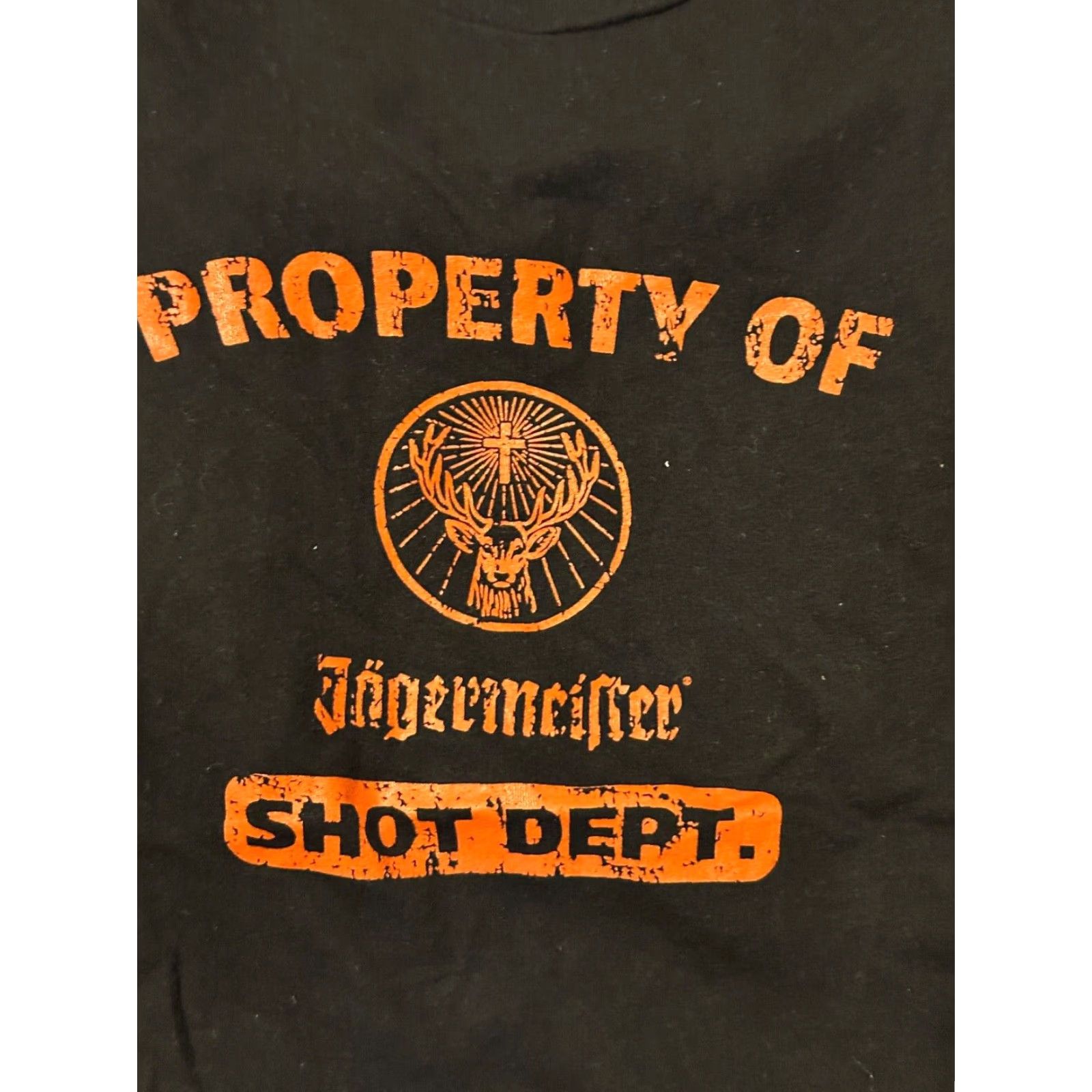 Next Level VINTAGE Jagermeister T-Shirt Property of Jagermeister Black XL Regular Fit Mens Size US XL / EU 56 / 4 - 2 Thumbnail