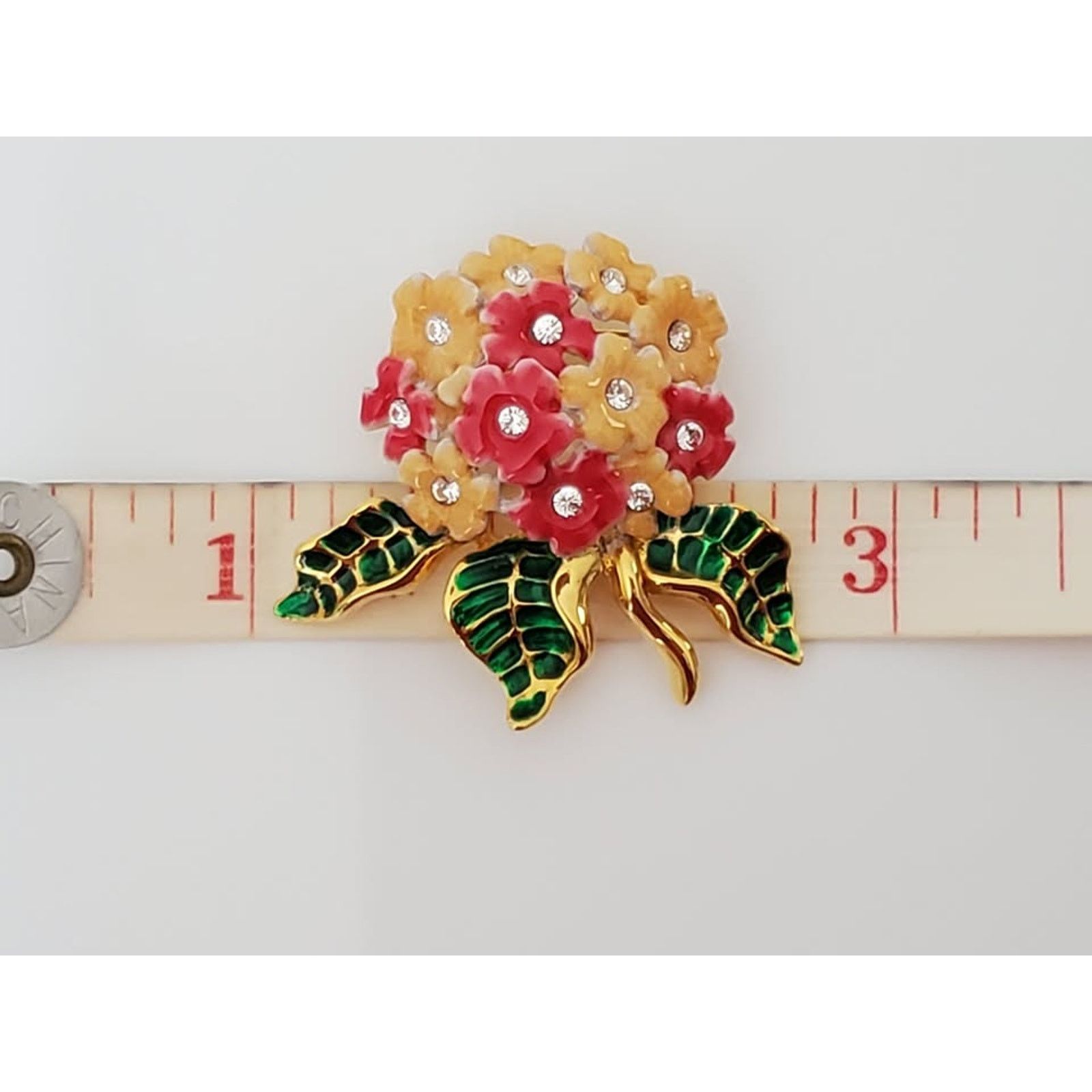 Other Vintage Joan Rivers Pink and Yellow Floral Bouquet Brooch Size ONE SIZE - 6 Thumbnail