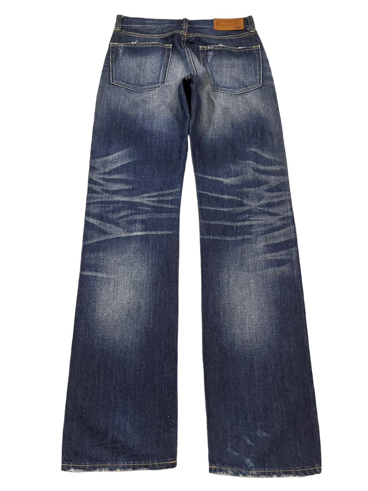 Jun Takahashi Vintage Japanese Uniqlo Blue Wash Distress Loose Jeans Size US 30 / EU 46 - 2 Thumbnail