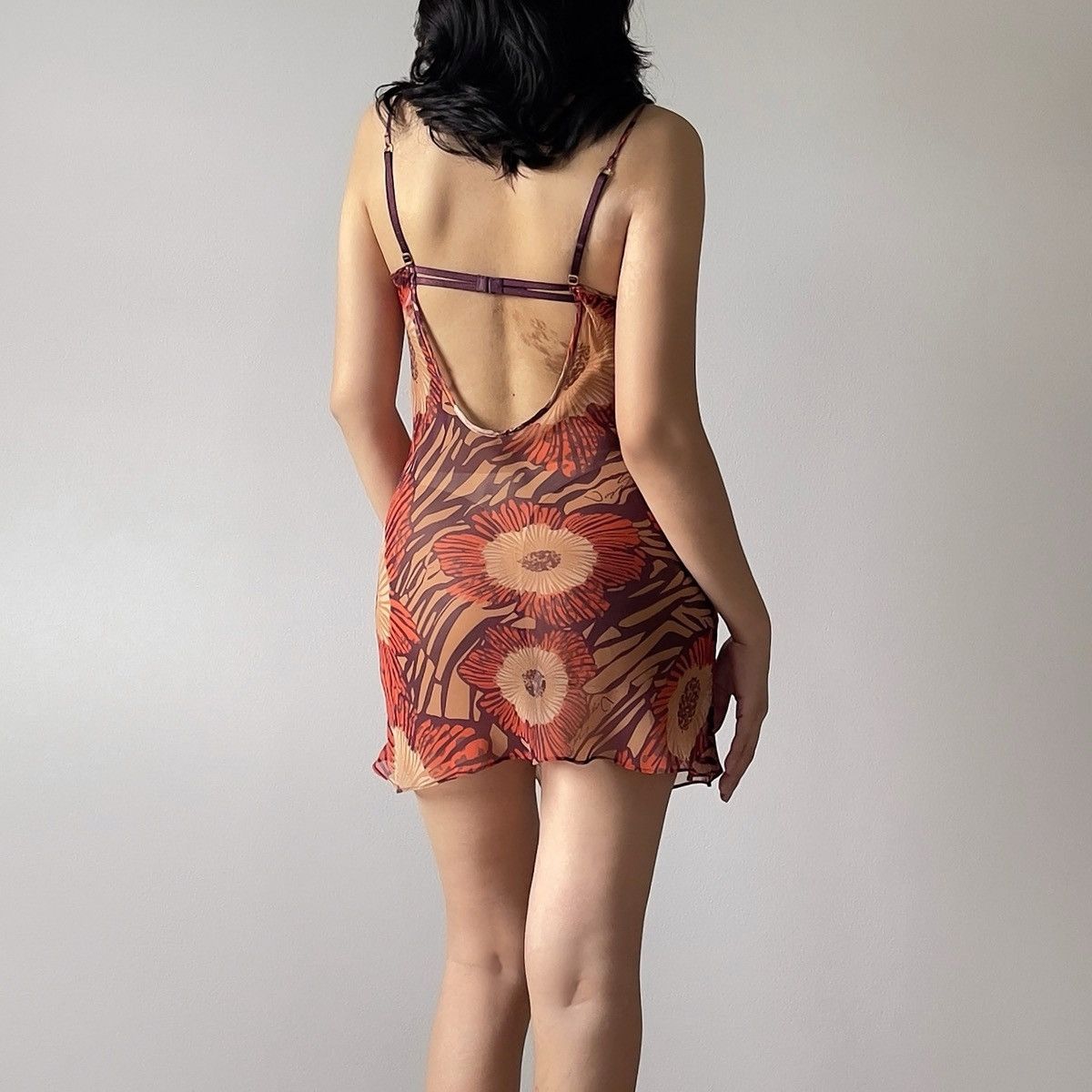 Victoria's Secret Romantic Floral Chiffon Sheer Bustier Slip Dress (34B/32C) Size ONE SIZE - 8 Thumbnail