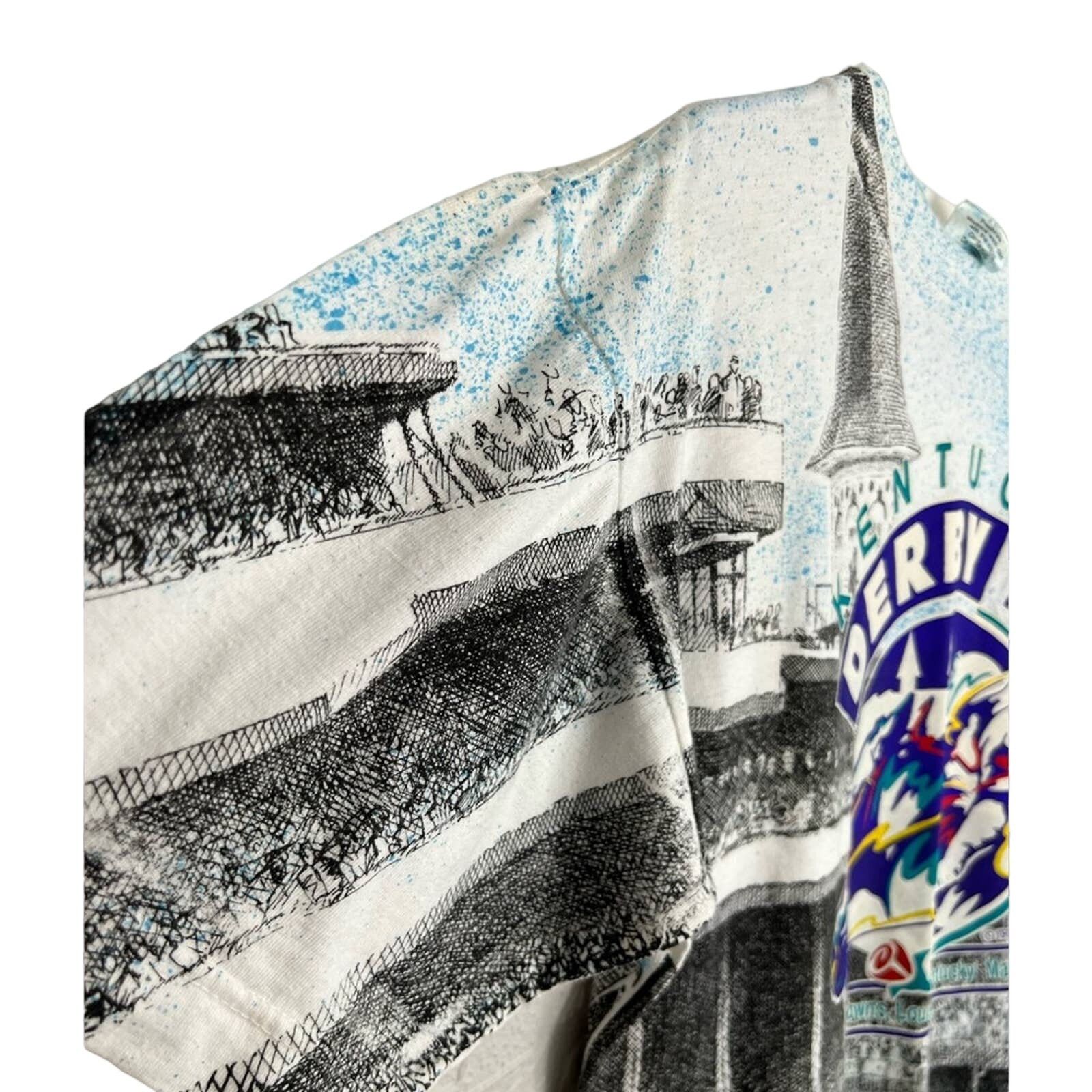Vintage Vintage 1994 Kentucky Derby Churchill Downs ALL OVER Tee AOP Size US L / EU 52-54 / 3 - 4 Thumbnail