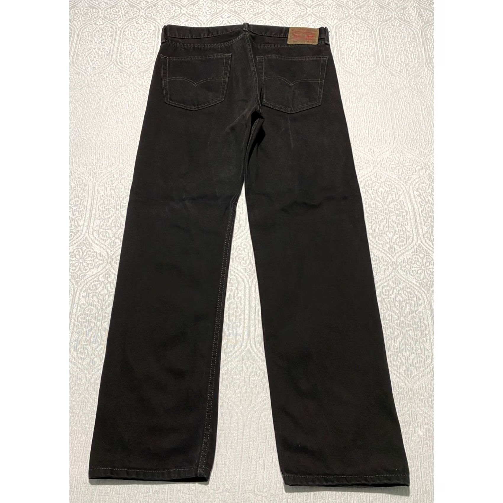 Levi's Levi's 505 Regular Fit Jeans Men Black Denim 36×32 Straight 5-Pocket Denim Pants W36 L32 Size US 36 / EU 52 - 3 Thumbnail