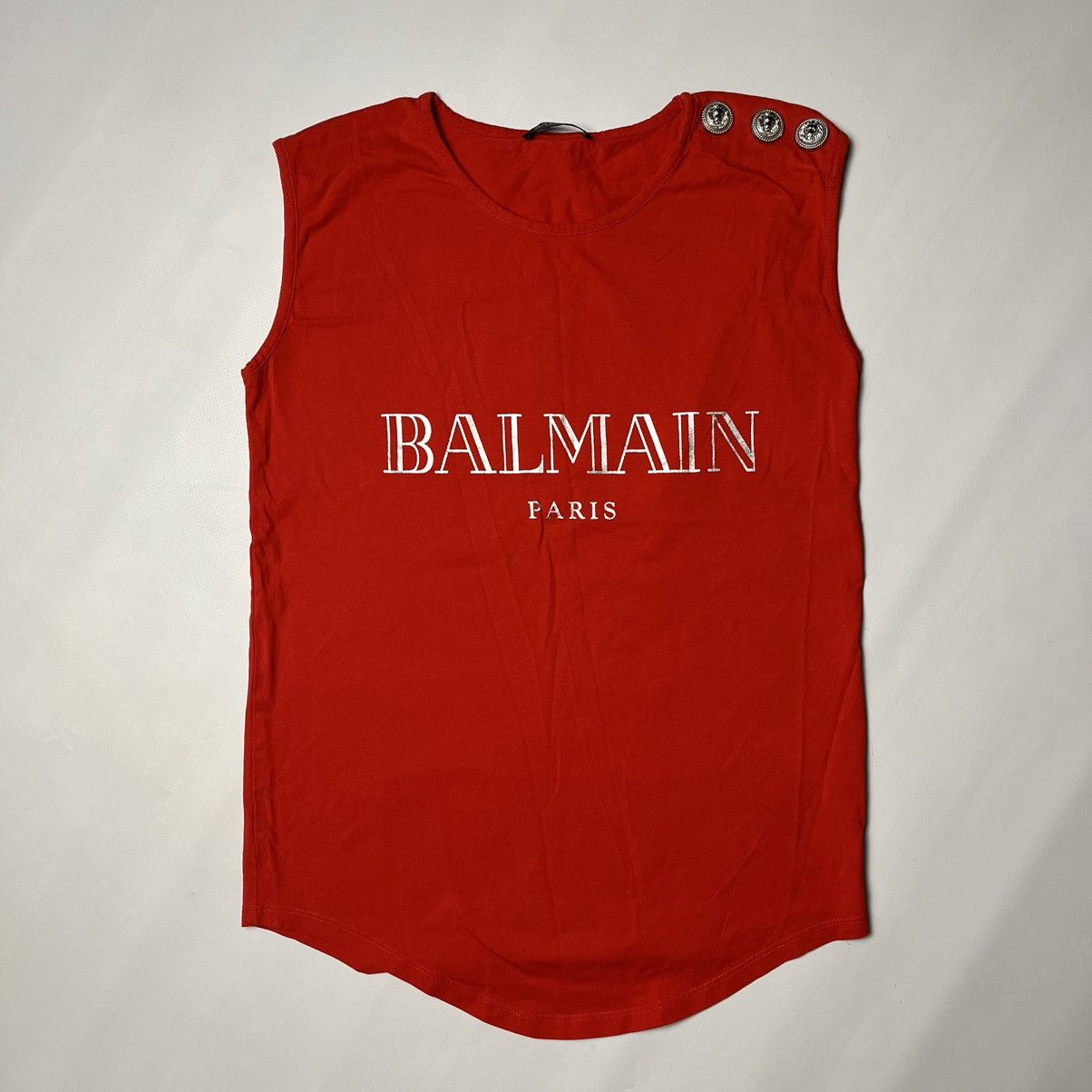 image of Balmain Tank Top in Red, Women's (Size Medium)