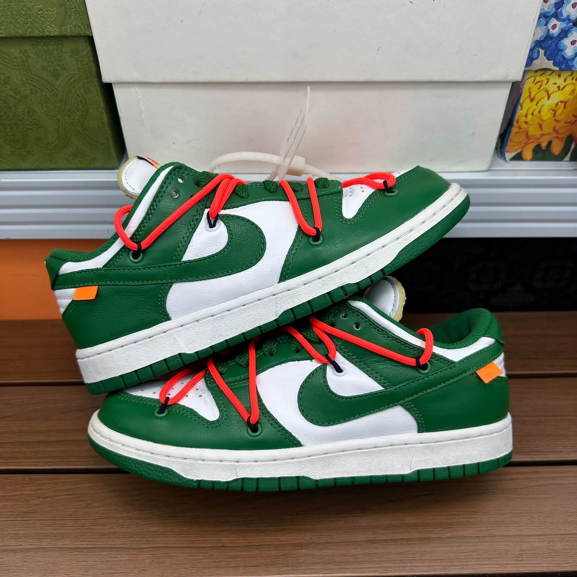 Nike Nike DUNK Collab Green Lowtop Sneakers 5.5 Men Size US 5.5 / EU 38 - 1 Thumbnail