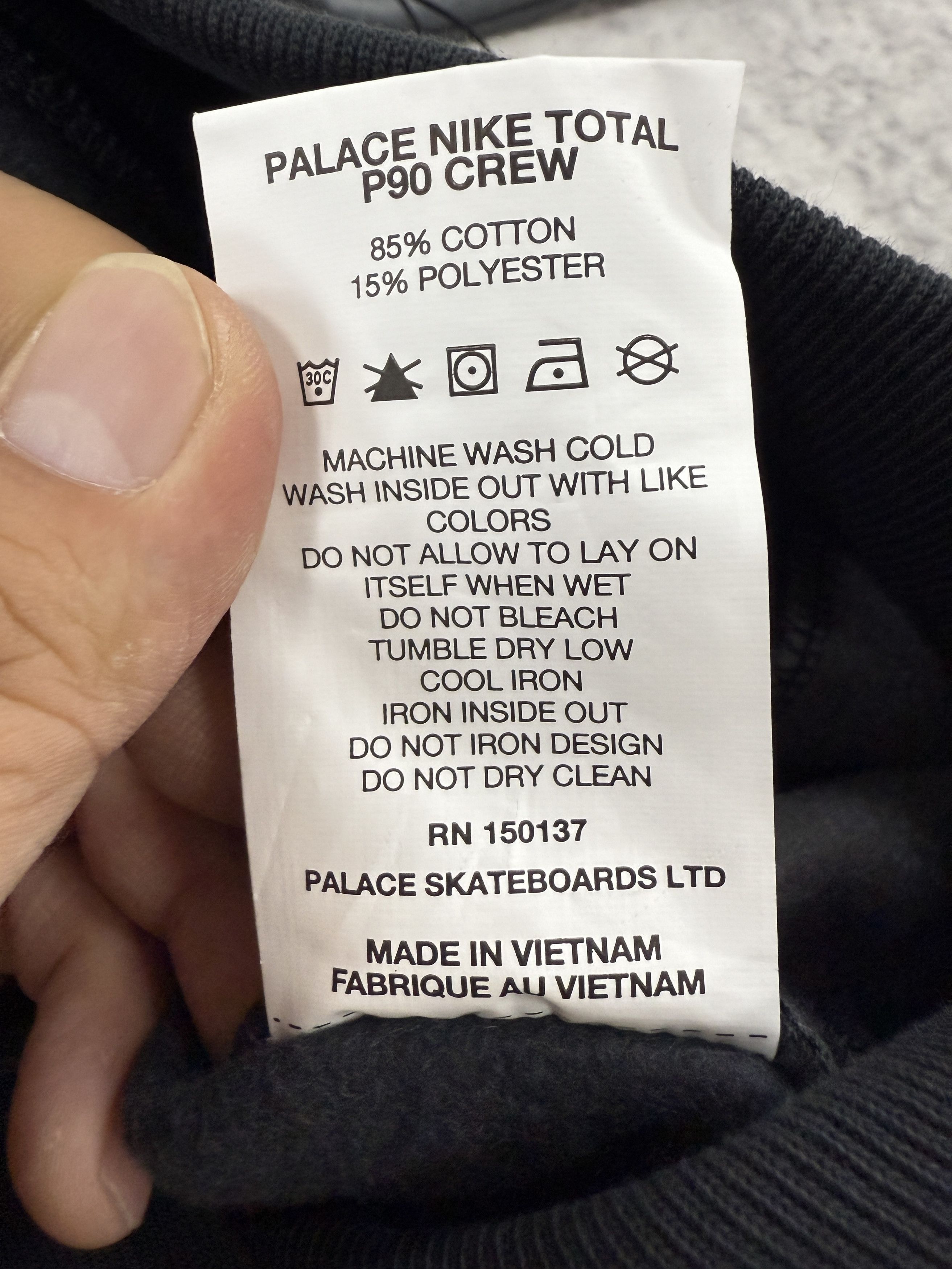 Palace Palace x Nike Total P90 Crew Black Size Medium NEW Size US M / EU 48-50 / 2 - 8 Thumbnail