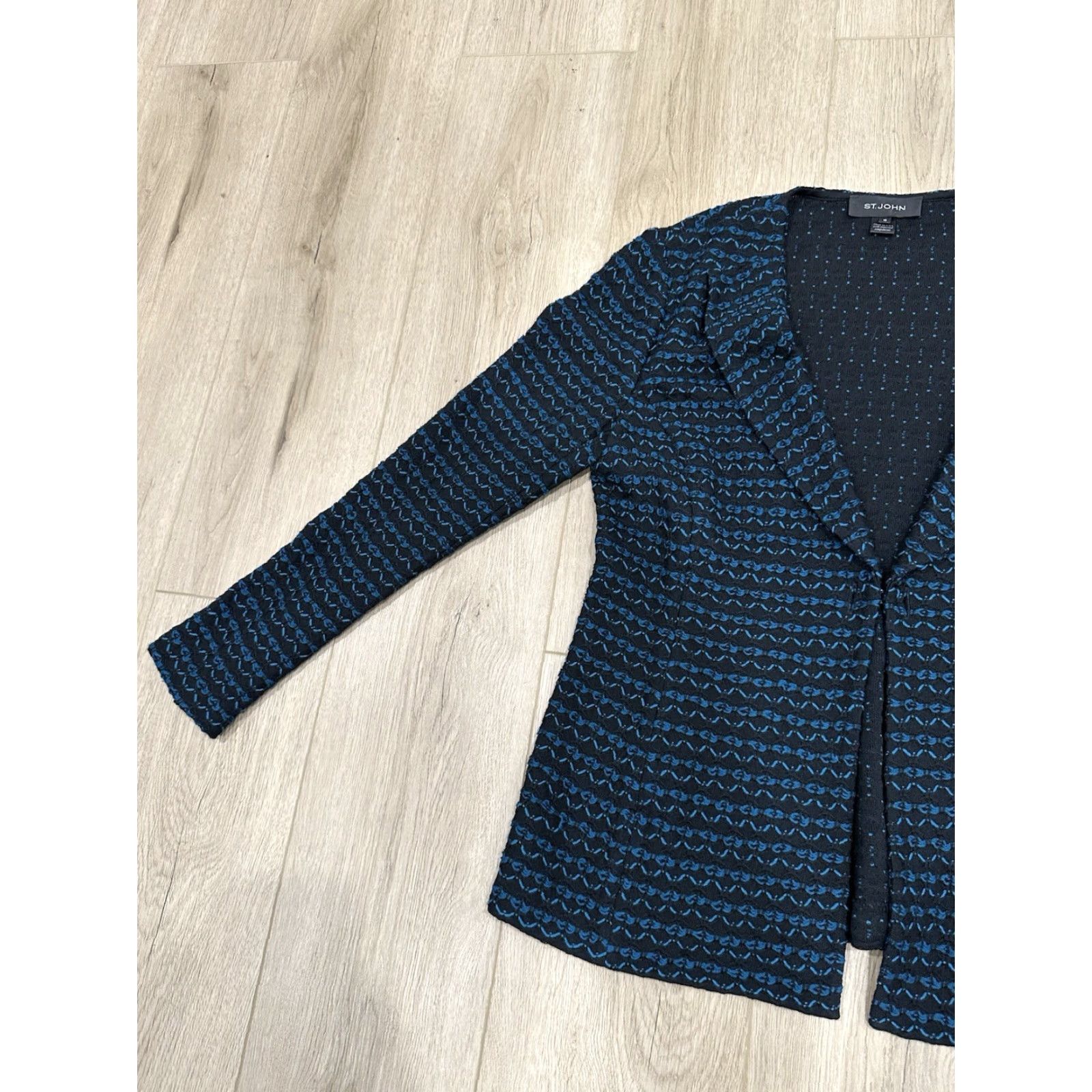 St. John St. John Blazer Jacket Shirt Knit Wool Blend Hook Eye | Multicolor | Size 10 | Women’s Regular Short Sleeve Long Sleeve Size L / US 10 / IT 46 - 4 Thumbnail