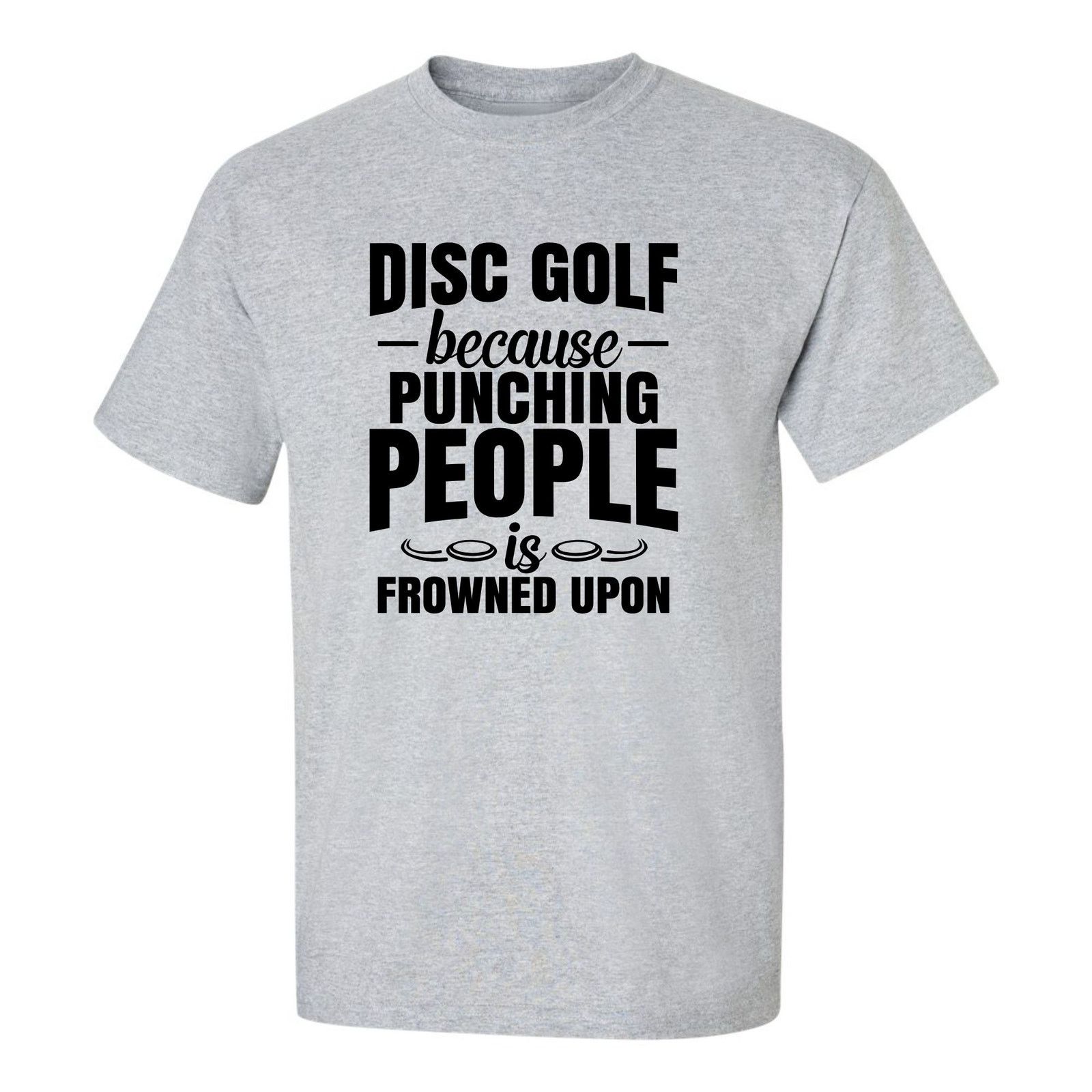 Other Disc Golf FUNNY Shirt PUNCHING PEOPLE Frowned T-Shirt Size US L / EU 52-54 / 3 - 2 Thumbnail