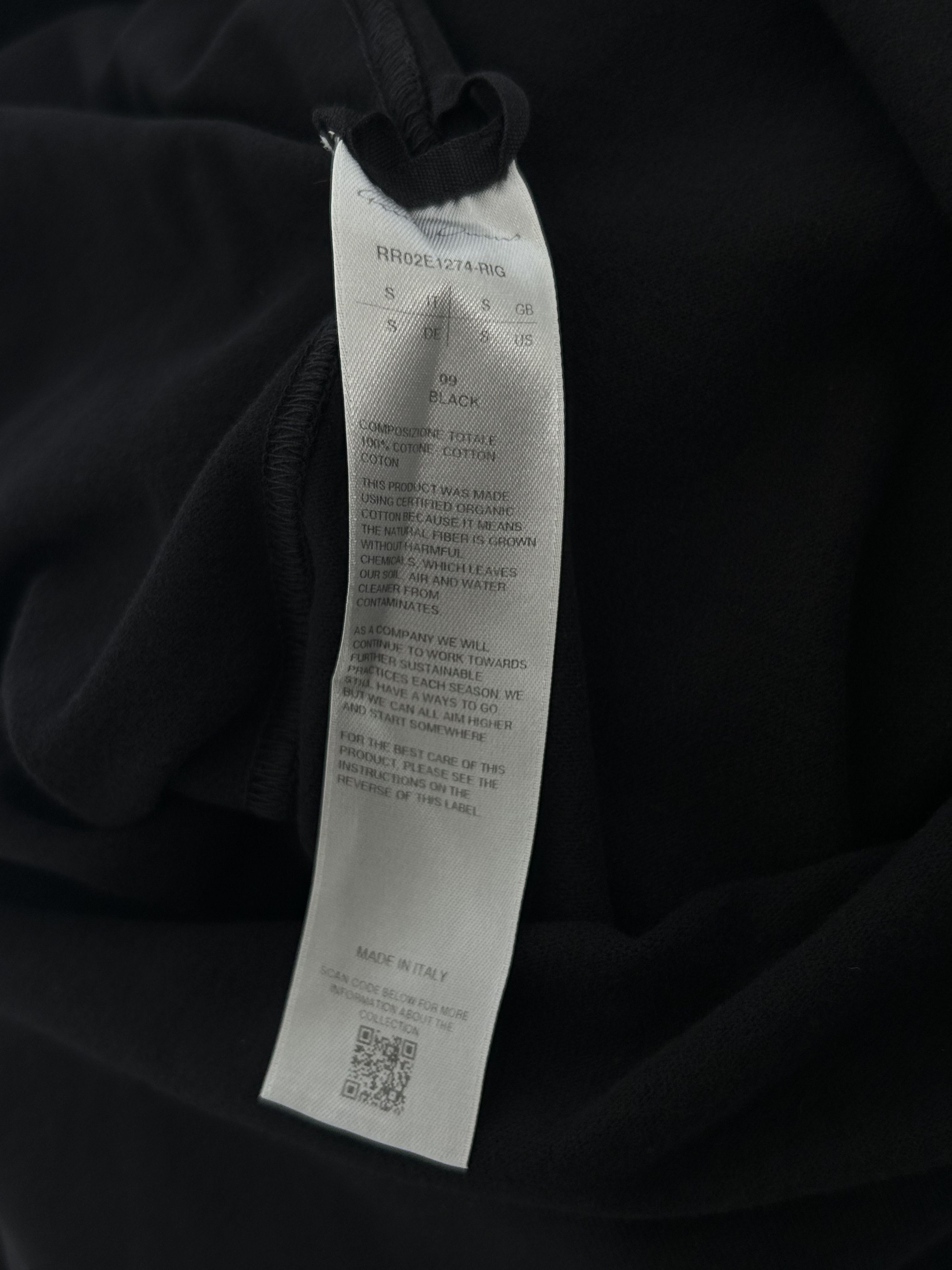 Rick Owens Rick Owens Black Jumbo T-Shirt Size US XS / EU 42 / 0 - 3 Thumbnail
