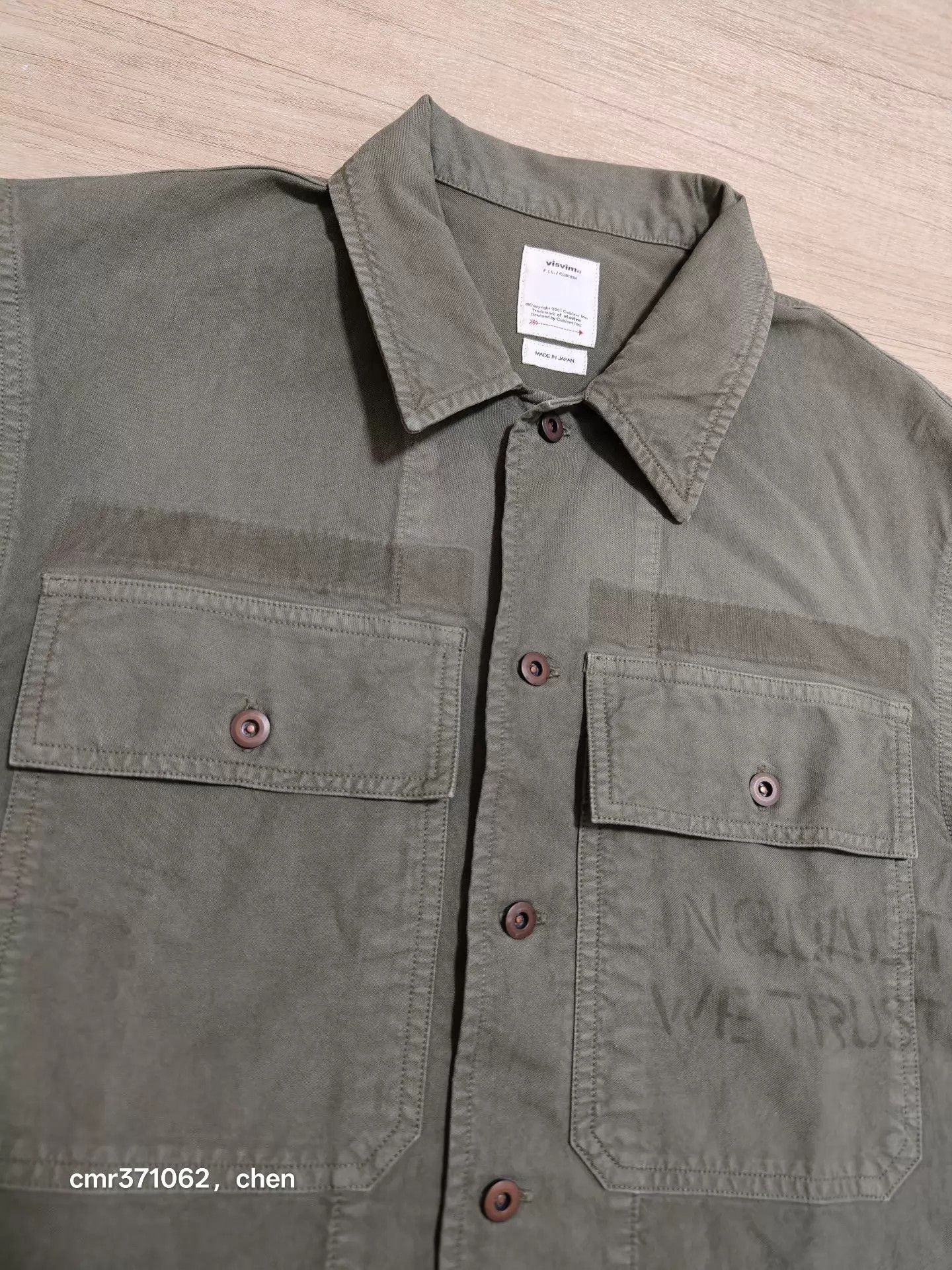 Visvim VISVIM 22SS Cardwell LS Shirt DMGD FIL Olive3 LN Size US L / EU 52-54 / 3 - 4 Thumbnail