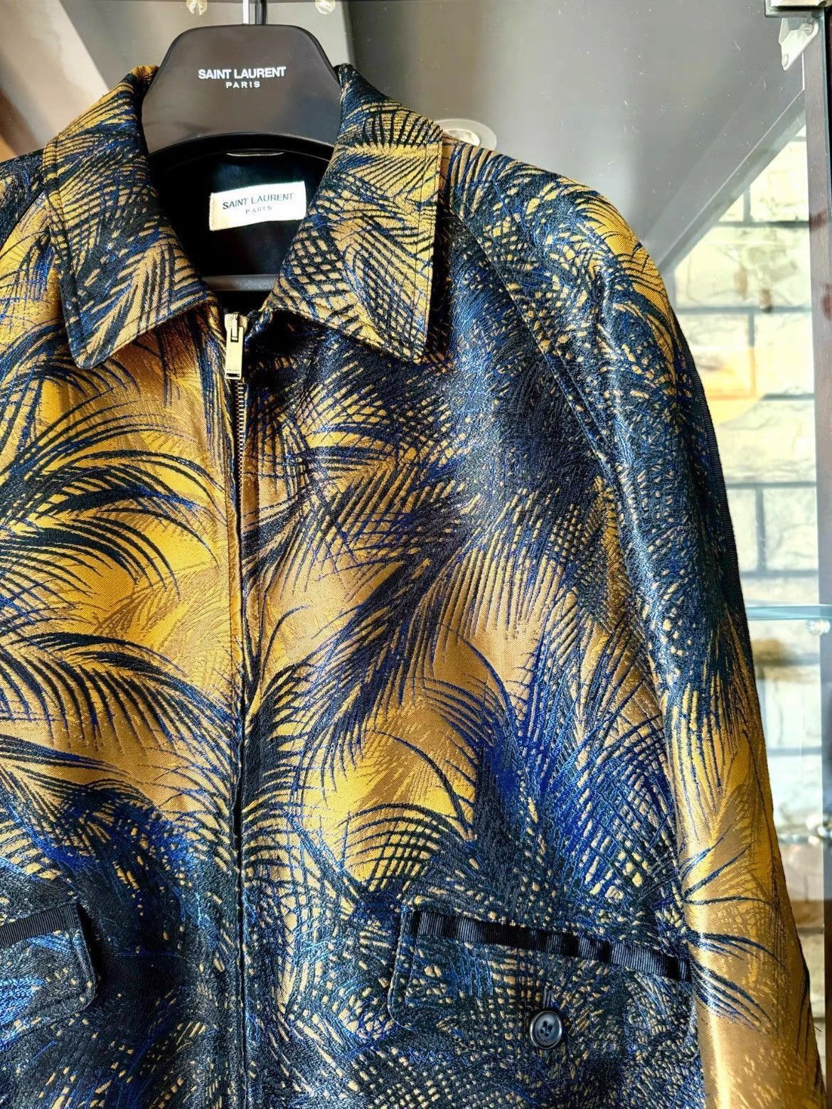 Saint Laurent Paris Sz 52 Saint Laurent Paris 21SS Runway Palm Tree Jacket-2507 Size US L / EU 52-54 / 3 - 8 Thumbnail