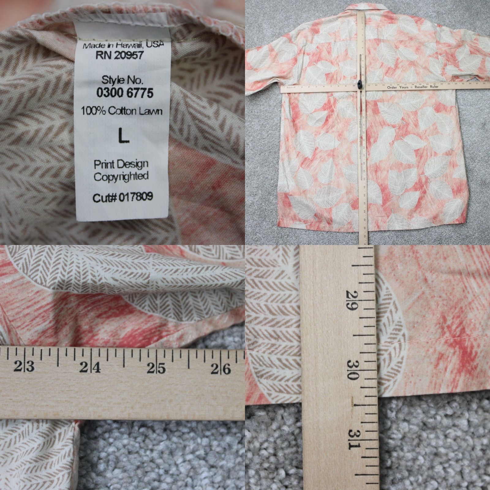 Tori Richard Tori Richard Shirt Mens Large Pink Floral 100% Cotton Lawn Short Sleeve Button Up Size US L / EU 52-54 / 3 - 8 Thumbnail