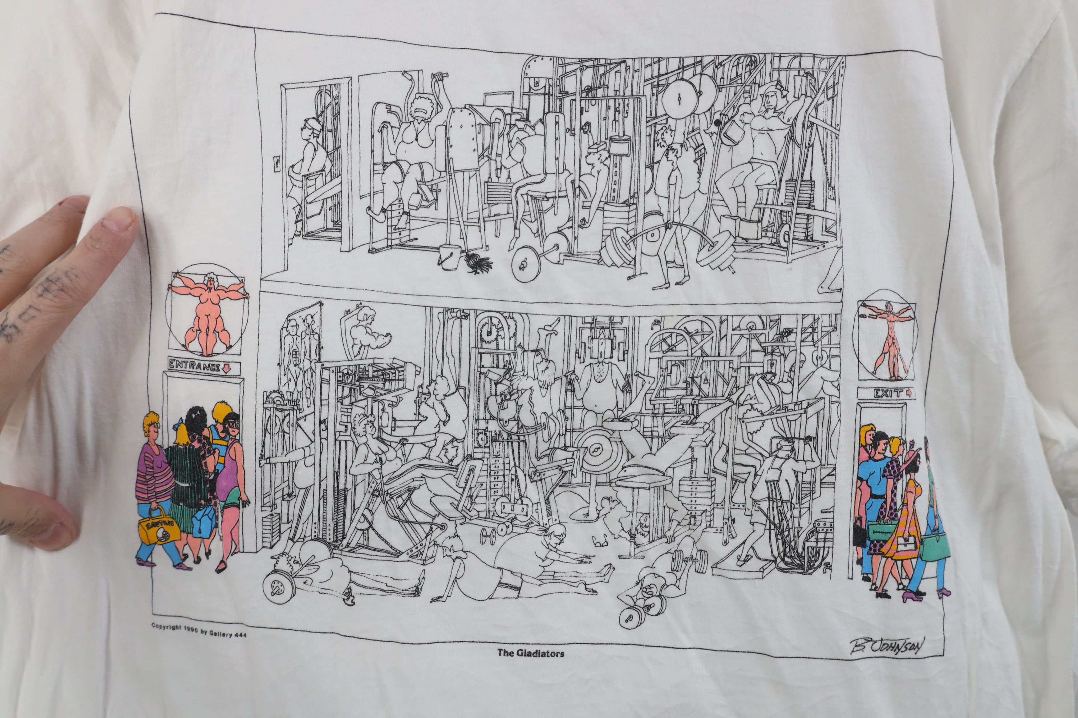 Vintage Vintage 90s Streetwear Comic Gym The Gladiators T-Shirt USA Size L / US 10 / IT 46 - 4 Thumbnail