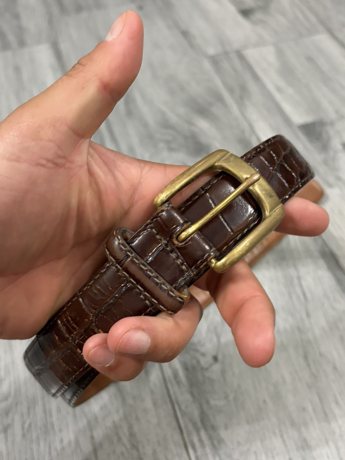 Ralph Lauren Genuine Alligator 🐊 Leather Belt Made in USA