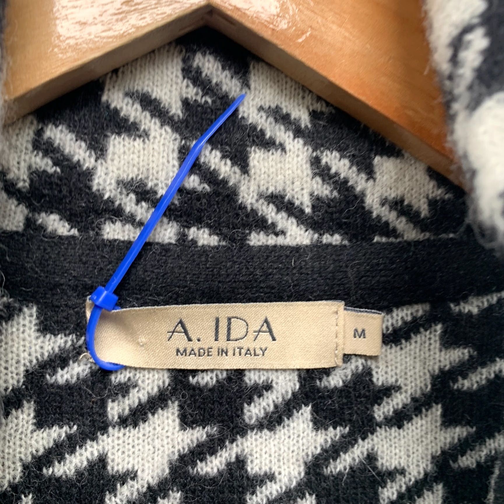 Vintage VINTAGE A IDA Italy Houndstooth Wool Blend Jacket Womens M White Black Adult Jacket Medium White Black Womens Size M / US 6-8 / IT 42-44 - 6 Thumbnail