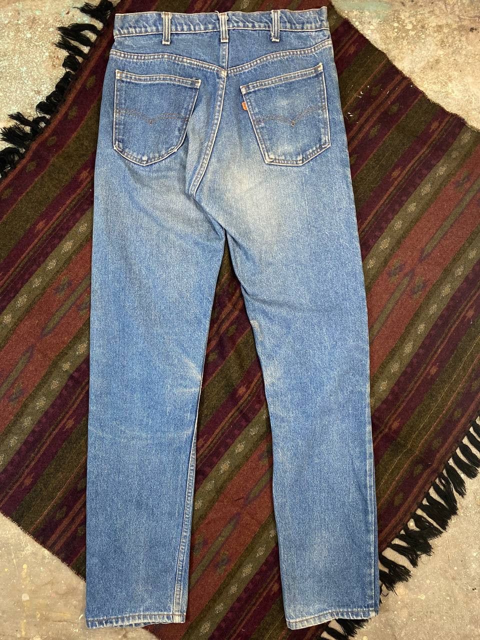 Levi's vintage levis 505-0217 orange tab denim nice design Size US 33 - 1 Thumbnail