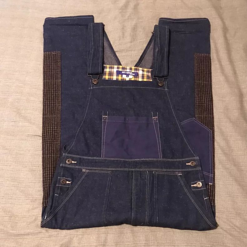 Junya Watanabe Junya watanabe SizeXS Stitched denim bib pants Size US 27 - 1 Thumbnail