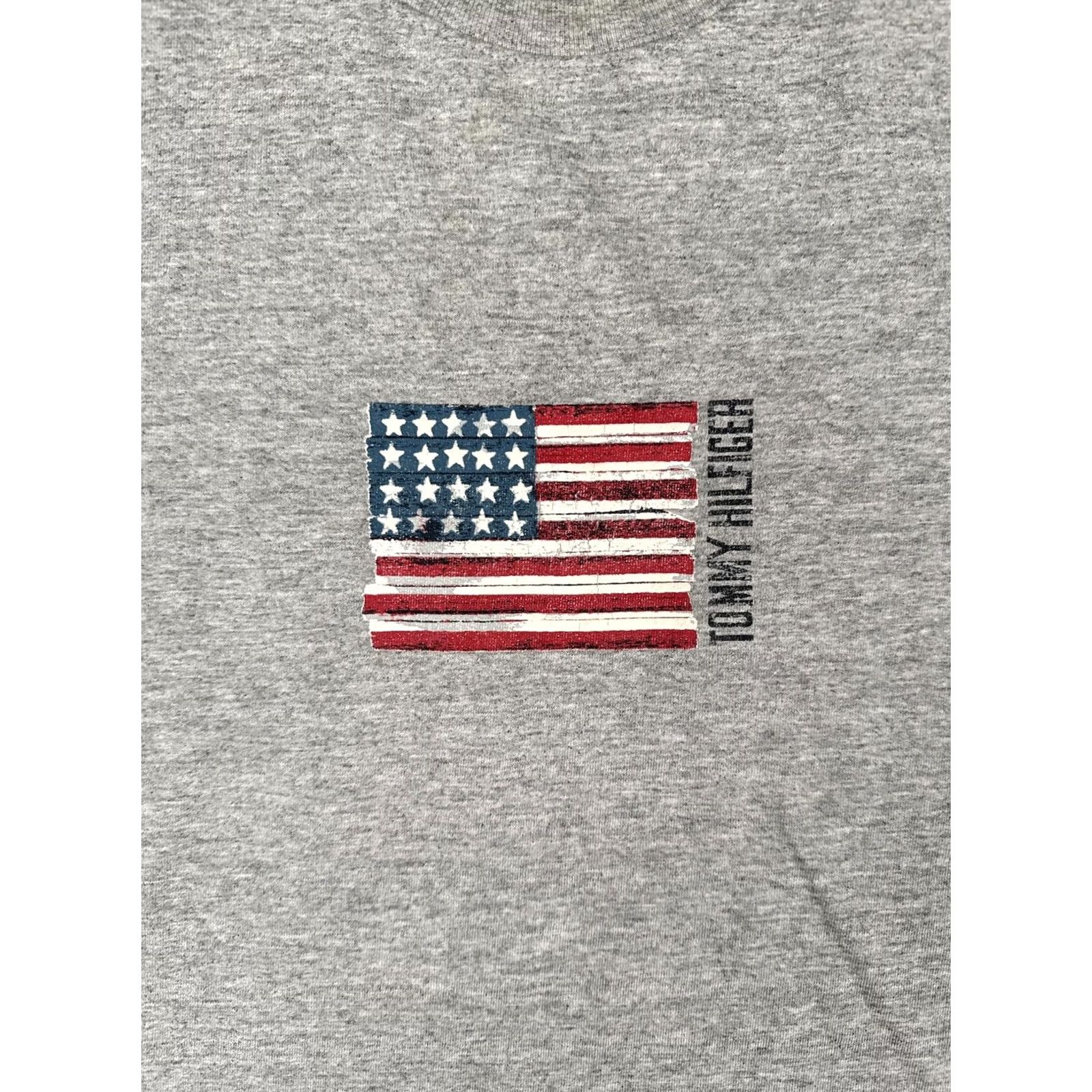 Tommy Hilfiger Tommy Hilfiger Shirt Womens XL Gray Crew Neck Short Sleeve USA Flag Tee Casual Size XL / US 12-14 / IT 48-50 - 6 Thumbnail