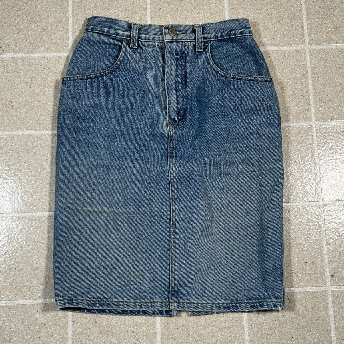 Sisley Vintage Women’s Sisley Light Wash Denim Skirt Size 26" / US 2 / IT 38 - 1 Thumbnail