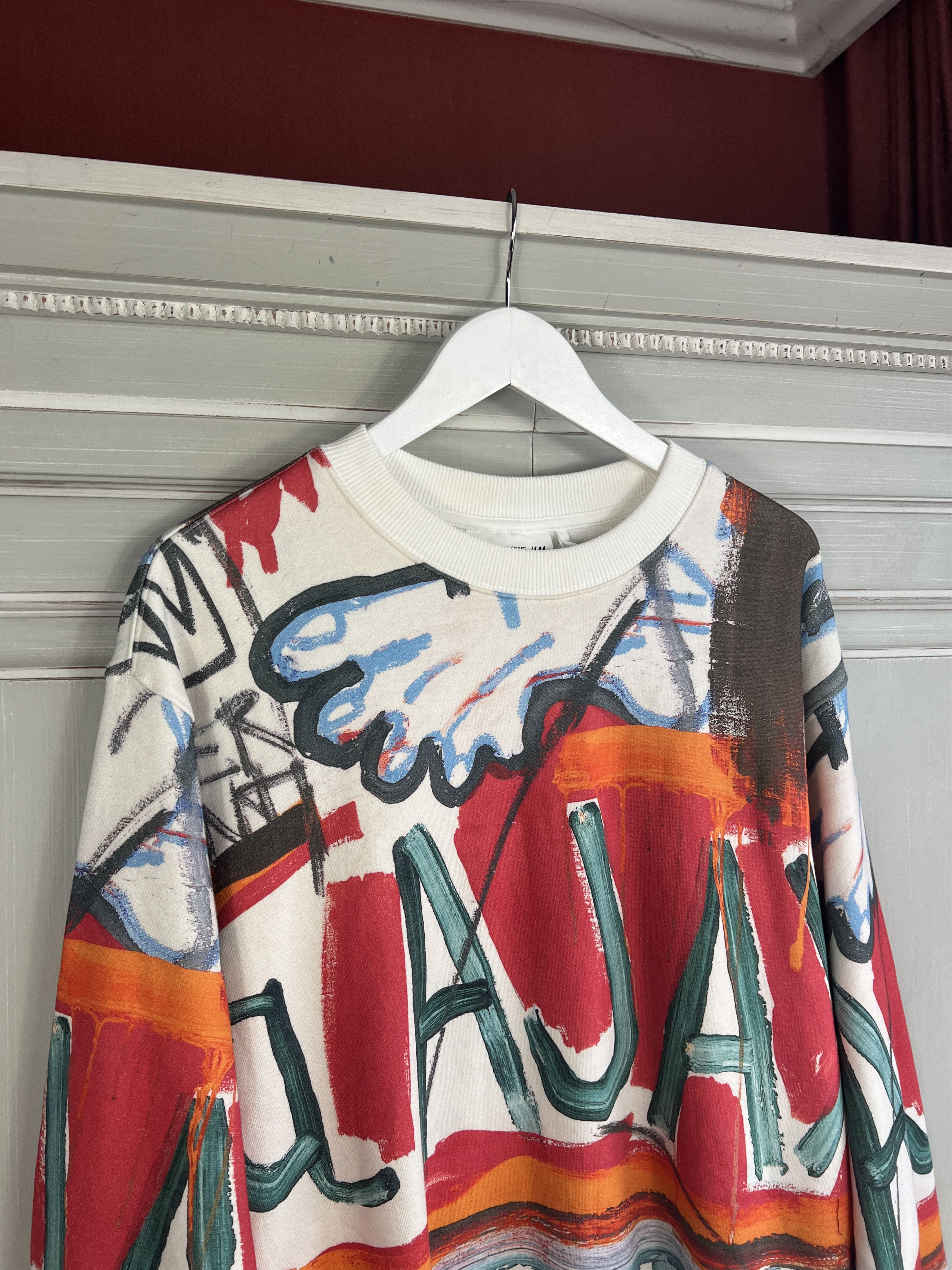 H&M × Jean-Michel Basquiat × Who Decides War WHO DECIDES WAR x EV BRAVADO TELA D'AMORE BASQUIAT H&M Size US M / EU 48-50 / 2 - 5 Thumbnail