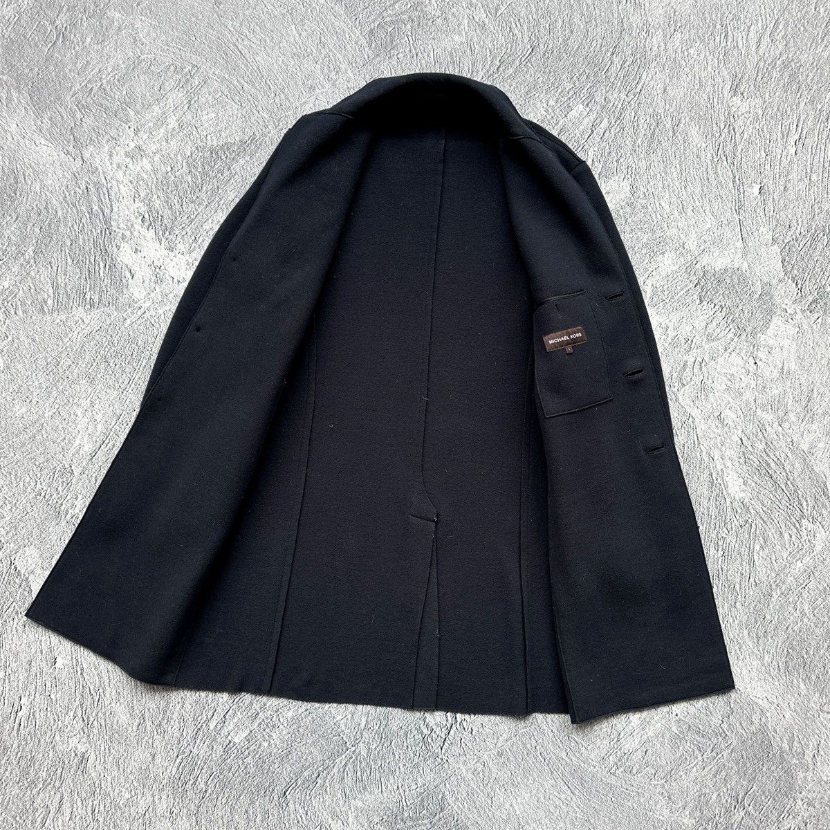 Michael Kors Men’s Michael Kors Wool Coat Button Jacket Dark Blue Size: S Size US S / EU 44-46 / 1 - 7 Thumbnail
