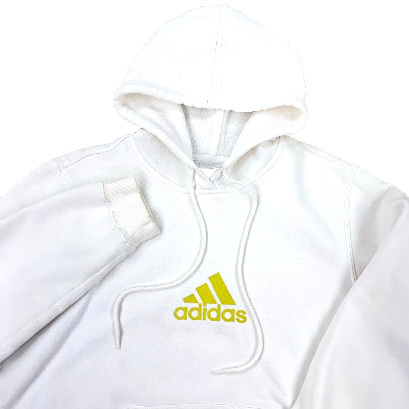 Adidas Adidas Hoodie Men XL White Sweatshirt Pullover Hooded Sport Street Hipster Retro Classic Logo Size US XL / EU 56 / 4 - 2 Thumbnail