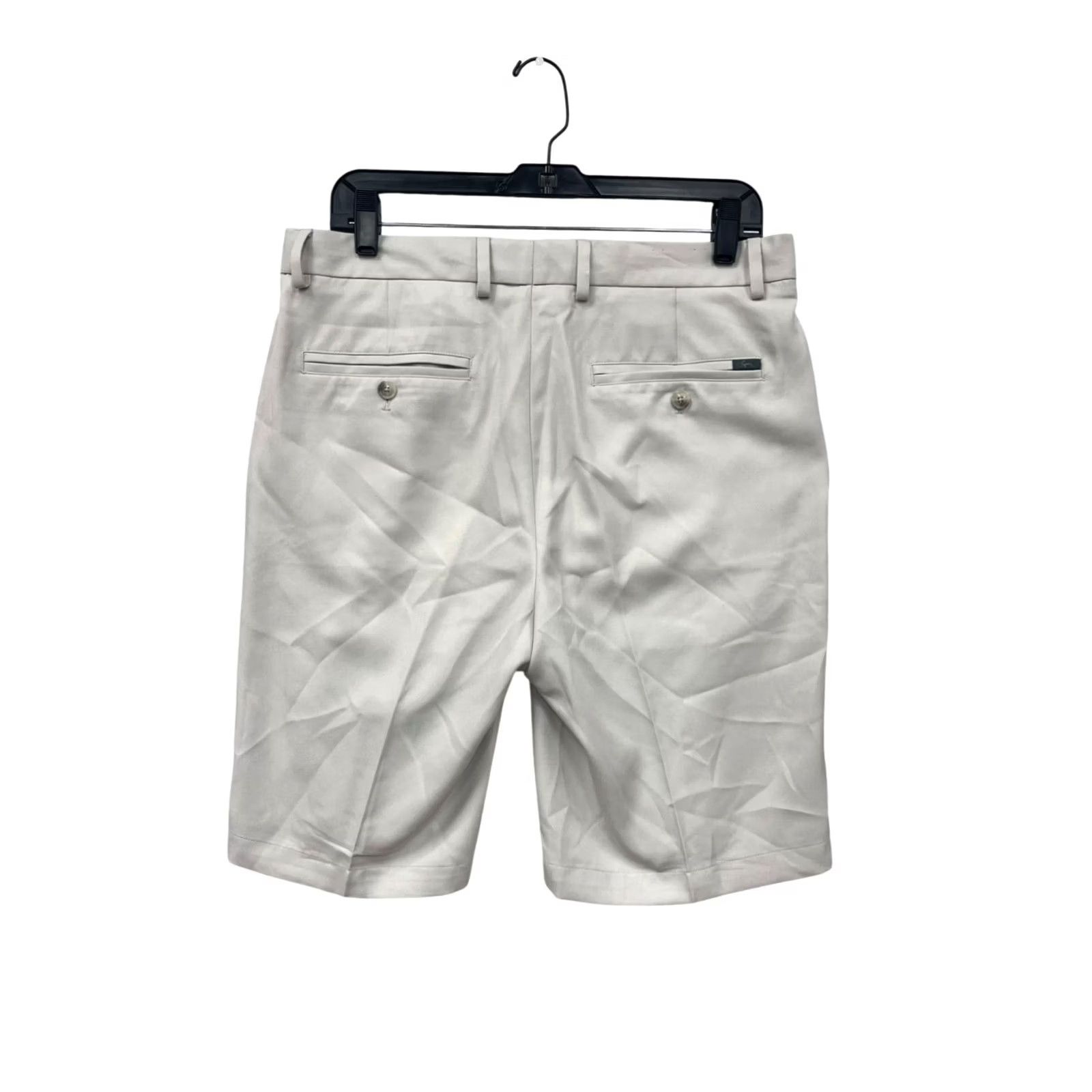 Vintage Greg Norman Mens Shorts White 32 Chino Polyester Wrangler Belt Loops Wrinkle-Resistant Golf Size US 32 / EU 48 - 2 Thumbnail