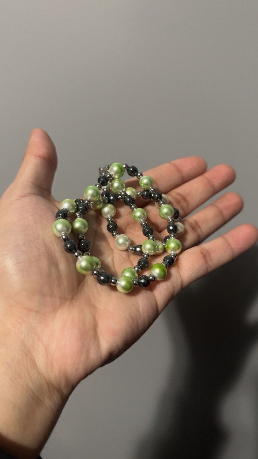 Jewelry Pearl Necklace Green Dye Size ONE SIZE - 4 Thumbnail