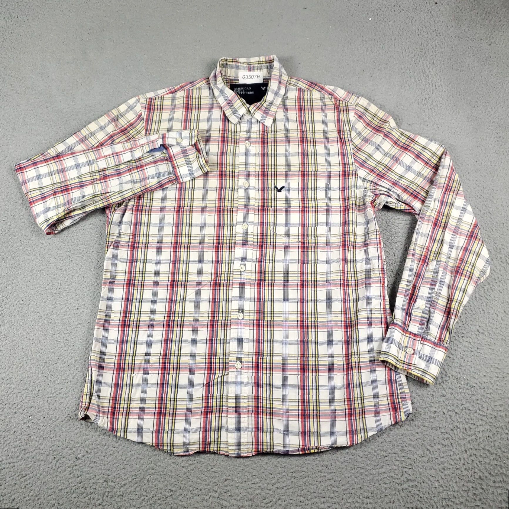 American Eagle Outfitters American Eagle Outfitters Shirt Mens Large Red Plaid Button-Up Long Sleeve Size US L / EU 52-54 / 3 - 3 Thumbnail