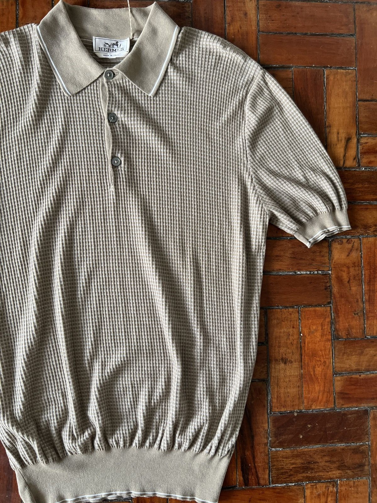 Hermes Hermes old money textured polo Size US M / EU 48-50 / 2 - 10 Thumbnail