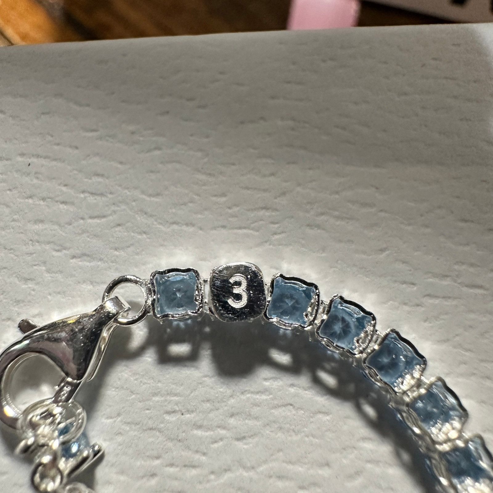 pandora Authentic Pandora, SZ 20CM, Silver Blue Crystal Tennis Brace Size ONE SIZE - 6 Thumbnail