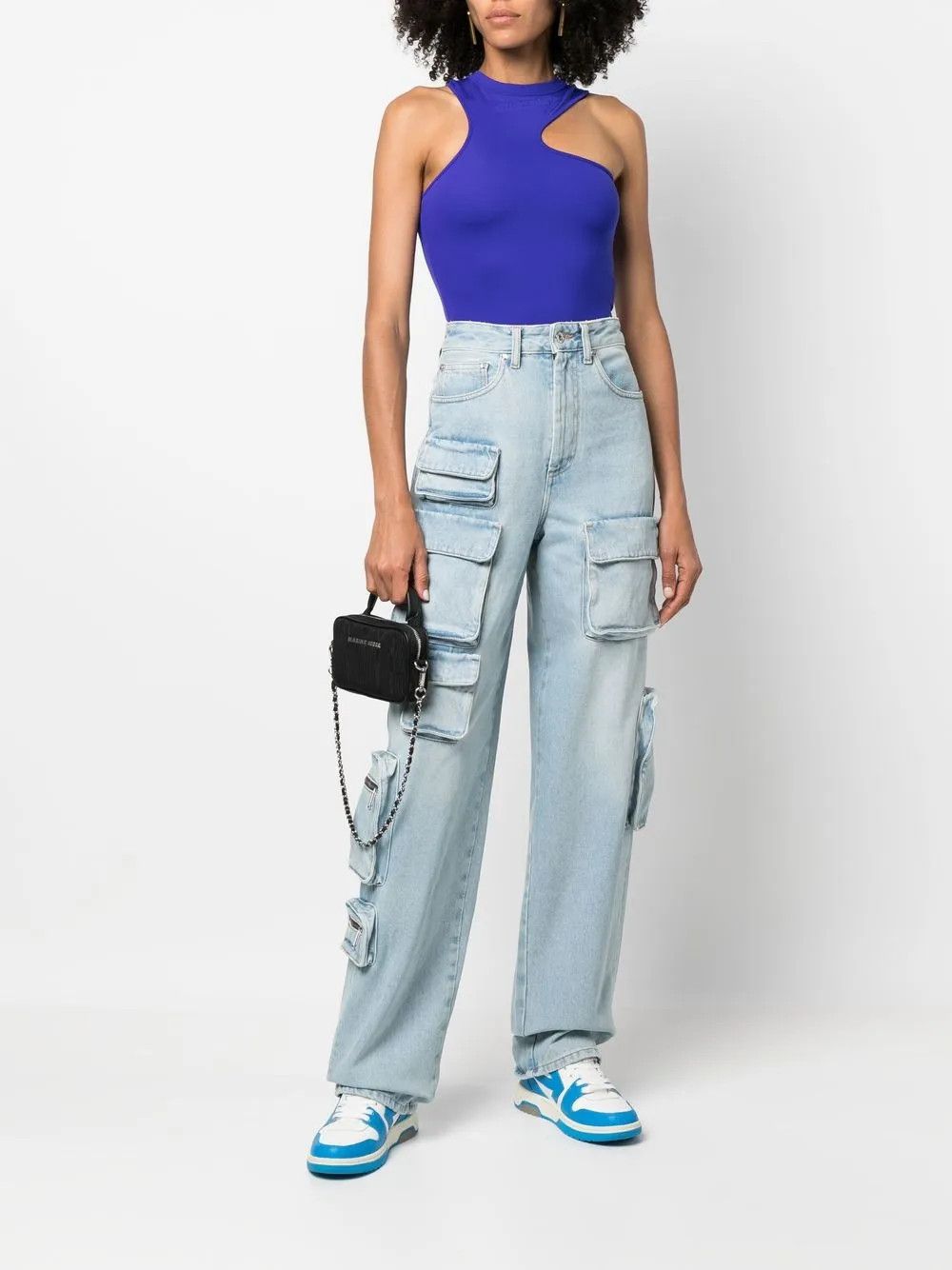 Off-White o1y1225 Crop Top in Bright Blue Size XS / US 0-2 / IT 36-38 - 5 Thumbnail