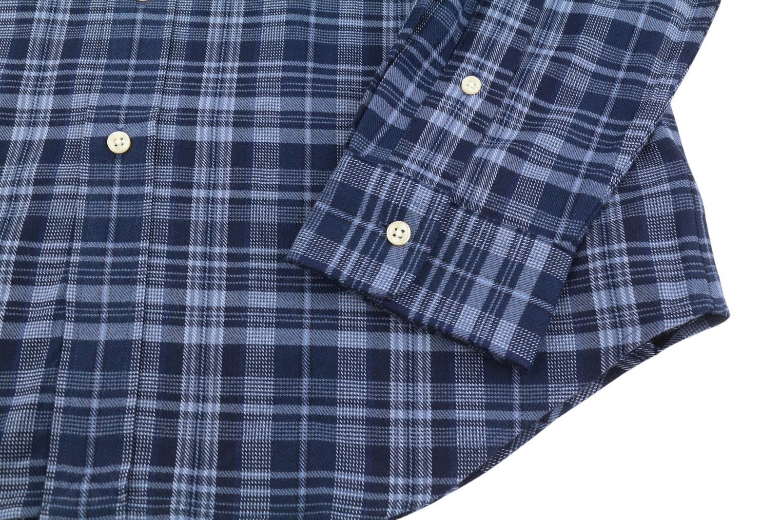 Ralph Lauren M Blue Custom Fit Performance Plaid Button Flannel 87010 Size US M / EU 48-50 / 2 - 5 Thumbnail