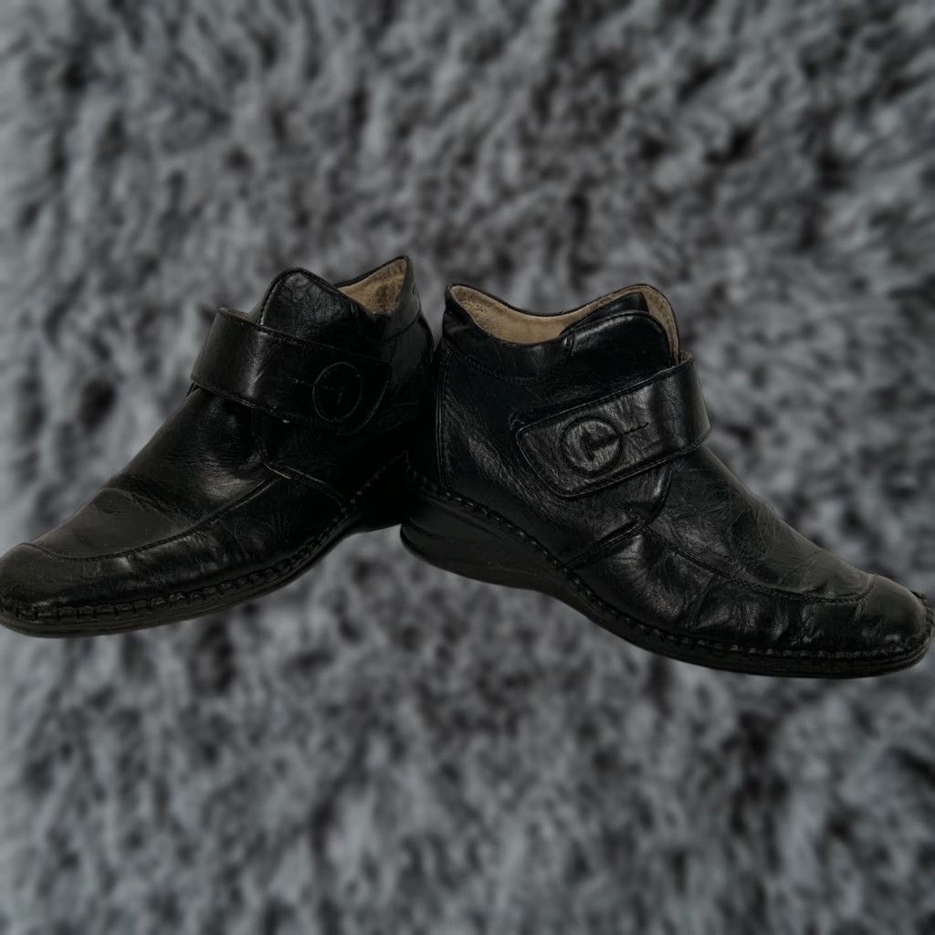Vintage Softlites Boots Women's Boot Black Sz 7 Leather Adjustable Strap Bootie GUC Size US 7 / IT 37 - 1 Thumbnail