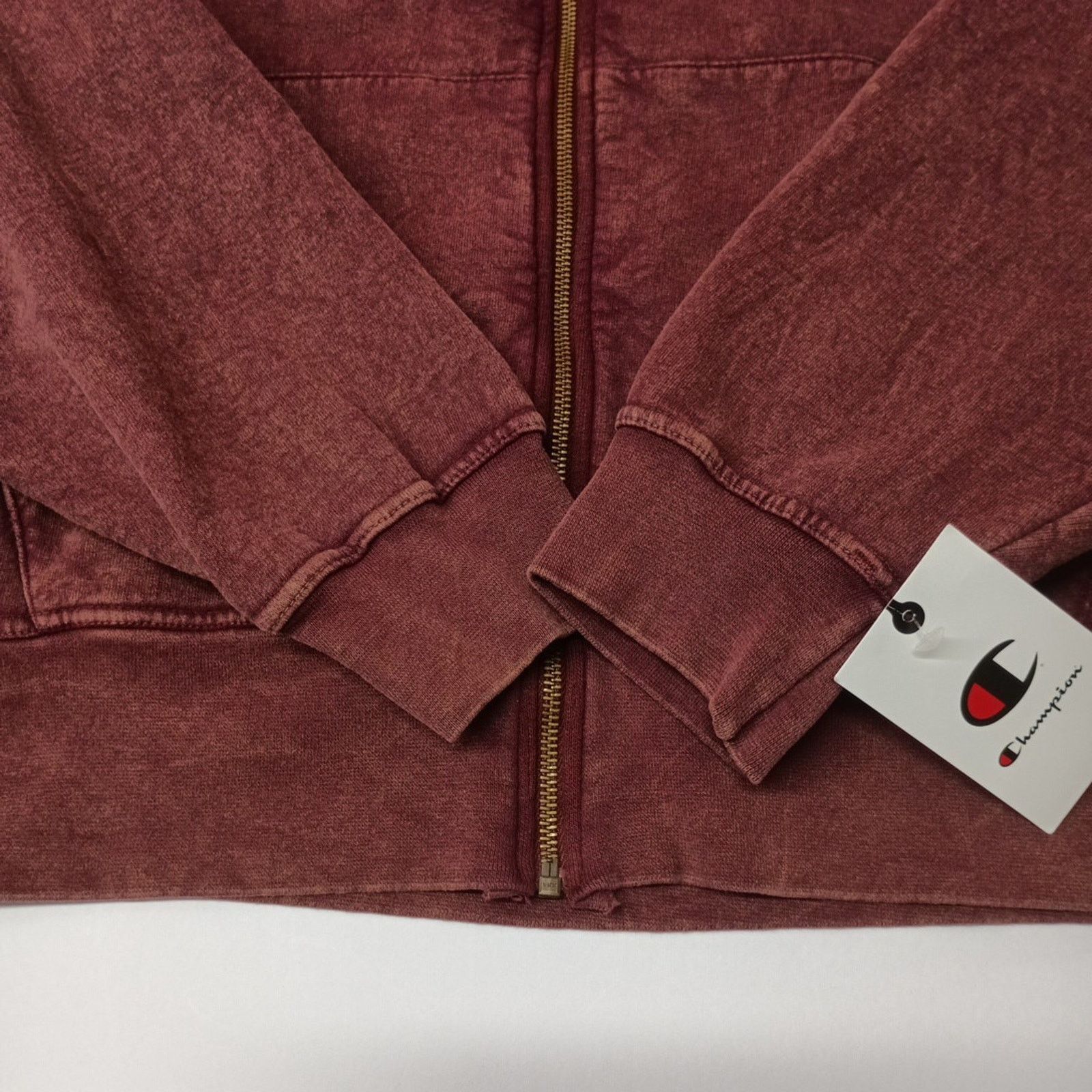 Champion Champion Full Zip Mockneck Sweatshirt Maroon Size L Large Size US L / EU 52-54 / 3 - 3 Thumbnail