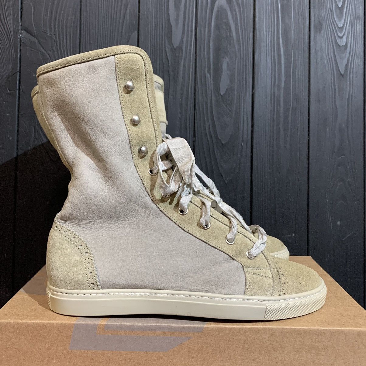 Brunello Cucinelli Brunello Cucinelli Leather Warm Sneakers Size 37 Size US 7 / IT 37 - 1 Thumbnail